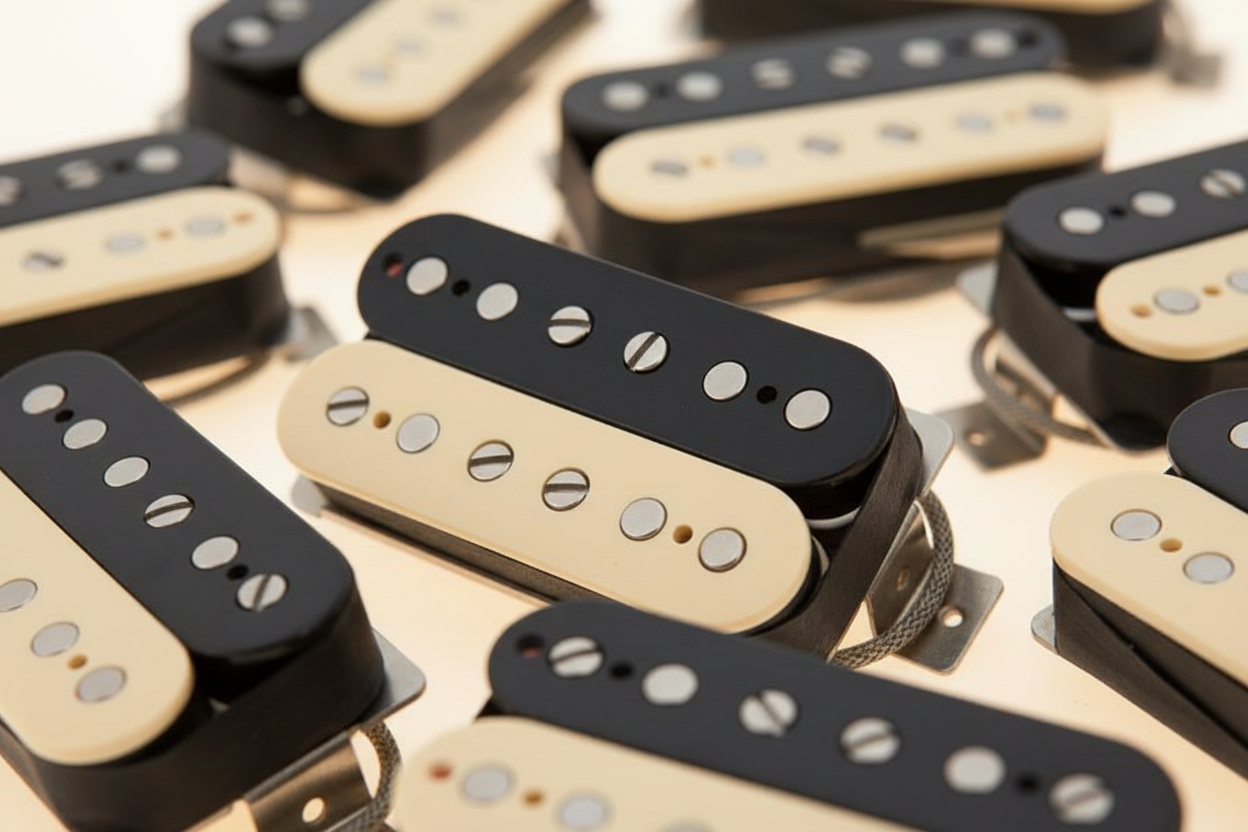 Guitar Pickups Hero Banner - Zebra Macro