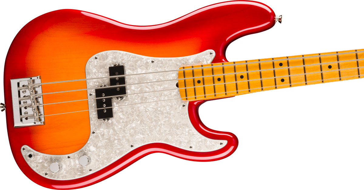 Fender American Professional Precision Bass®, Maple Fingerboard, Aged Cherry Burst - Fair Deal Music