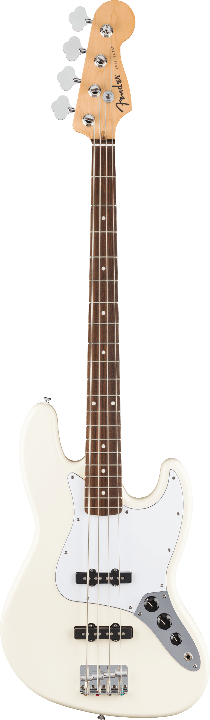 Fender Standard Jazz Bass, Olympic White, Electric Bass Guitar - Fair Deal Music