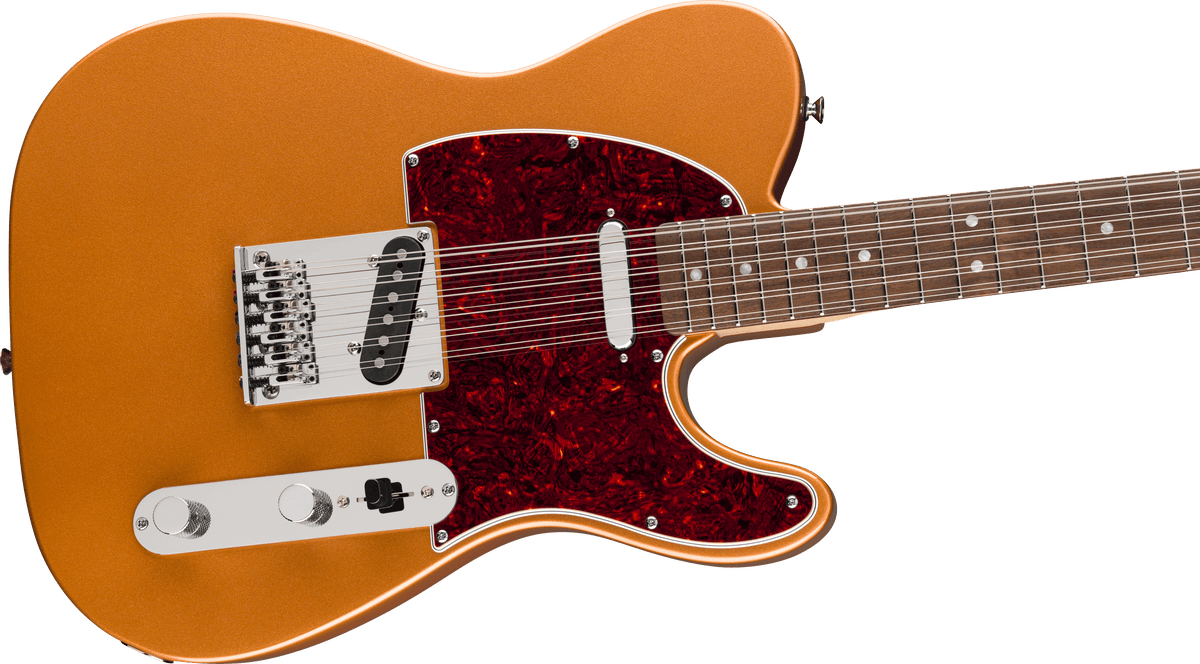 EMBARGO 08/09/26 Squier Paranormal Troy Van Leeuwen Telecaster® XII, Laurel Fingerboard, Tortoiseshell Pickguard, Copper - Fair Deal Music