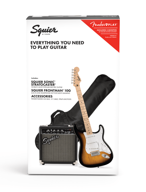 Squier Sonic Stratocaster Pack, 2-Colour Sunburst - Fair Deal Music