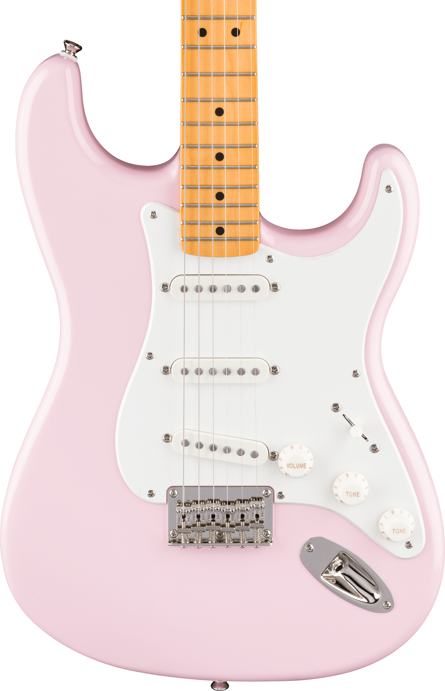 Squire Classic Vibe '50s Stratocaster HT, Shell Pink Electric Guitar - Fair Deal Music