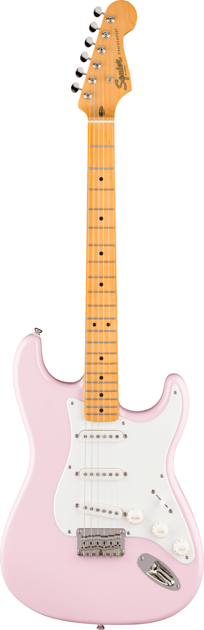 Squire Classic Vibe '50s Stratocaster HT, Shell Pink Electric Guitar - Fair Deal Music