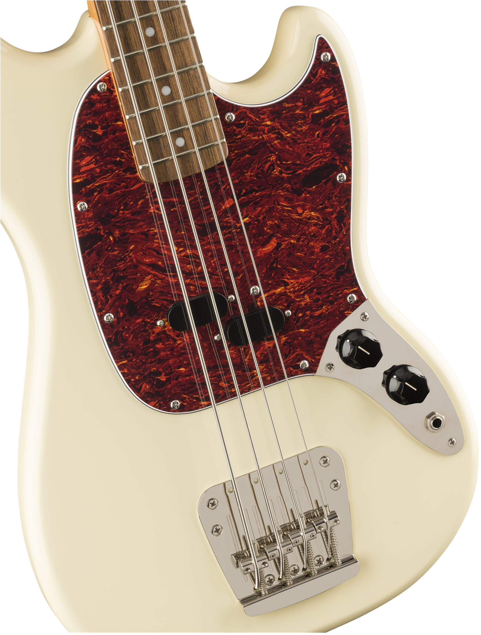 Squier Classic Vibe '60s Mustang® Bass, Laurel Fingerboard, Olympic White - Fair Deal Music