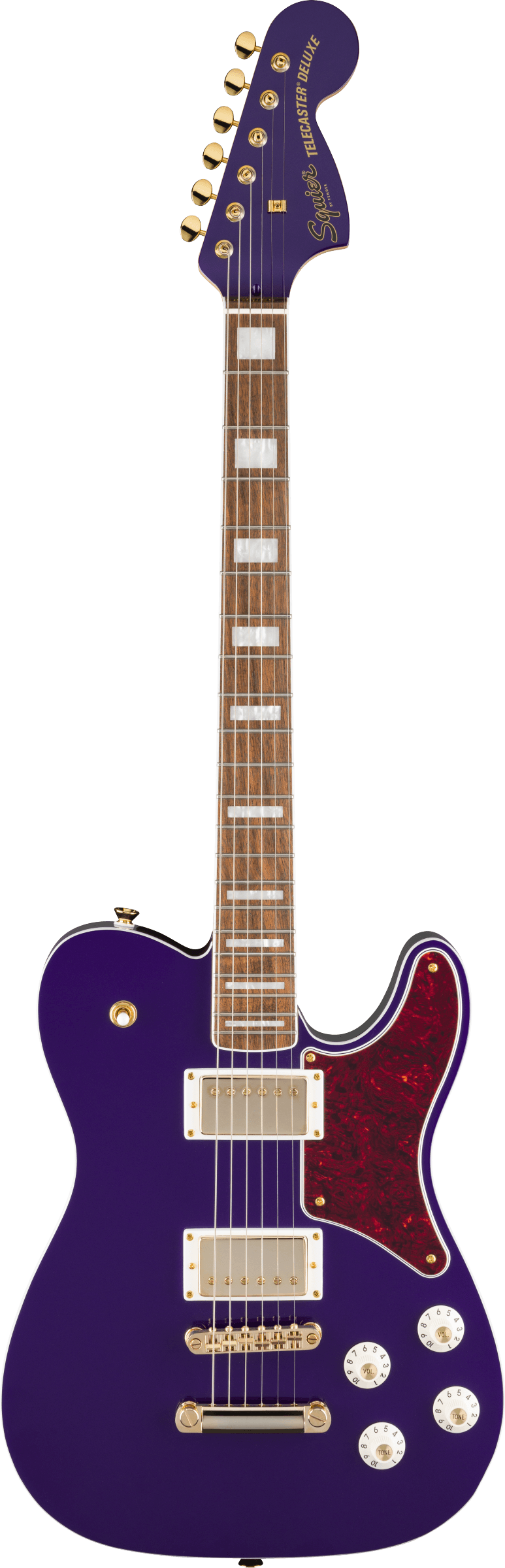 Squier Limited Edition Paranormal Troublemaker Telecaster Deluxe Electric Guitar, Purple Metallic - Fair Deal Music