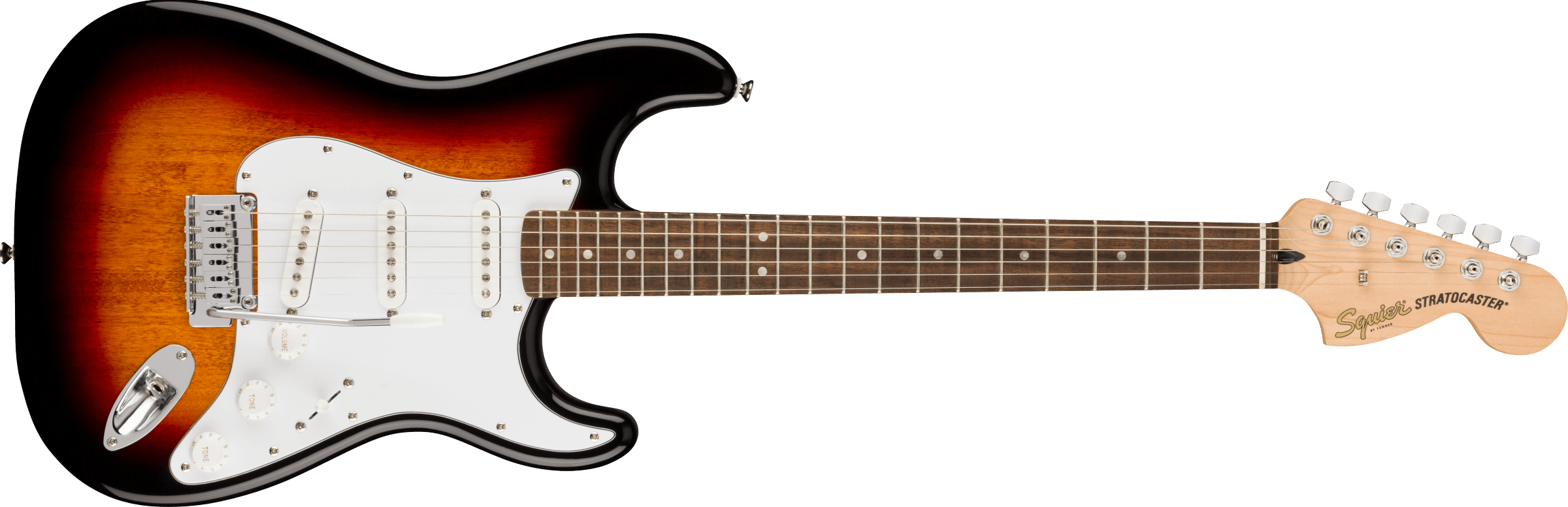 Squier Affinity Series® Stratocaster®, Laurel Fingerboard, White Pickguard, 3-Color Sunburst - Fair Deal Music