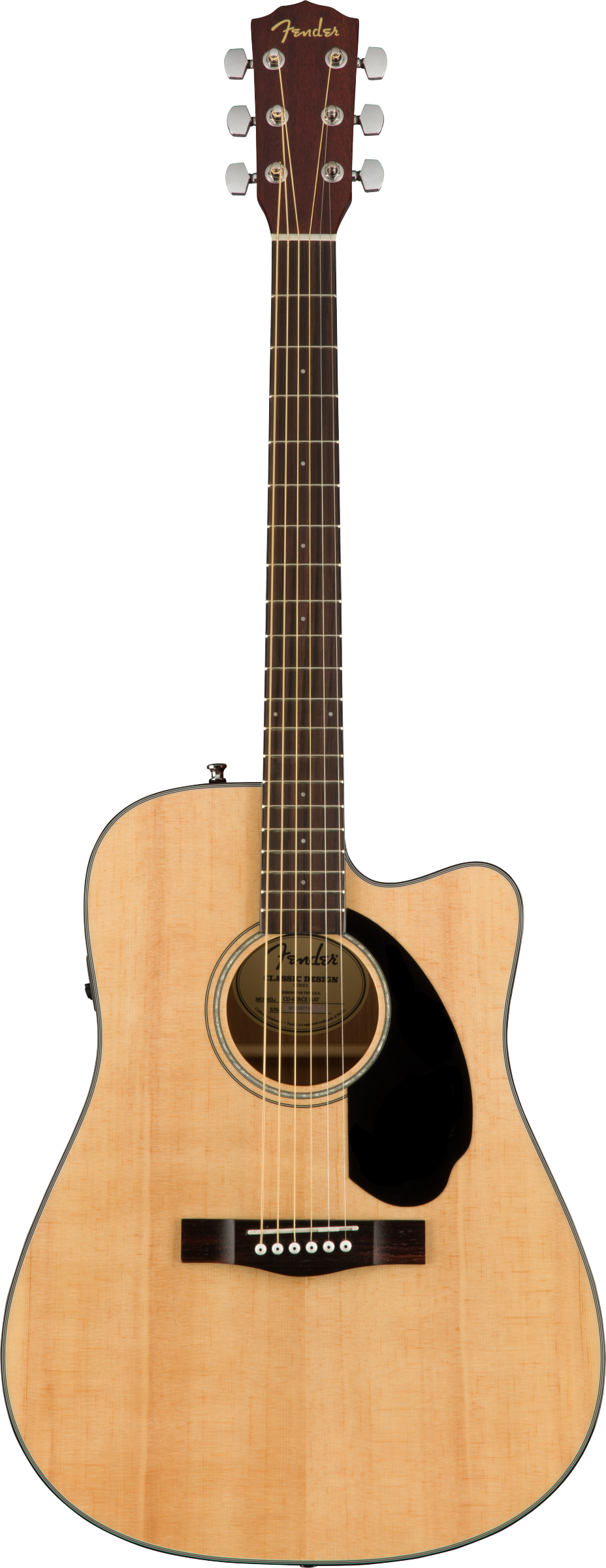 Fender CD-60SCE Dreadnought, Walnut Fingerboard, Natural - Fair Deal Music