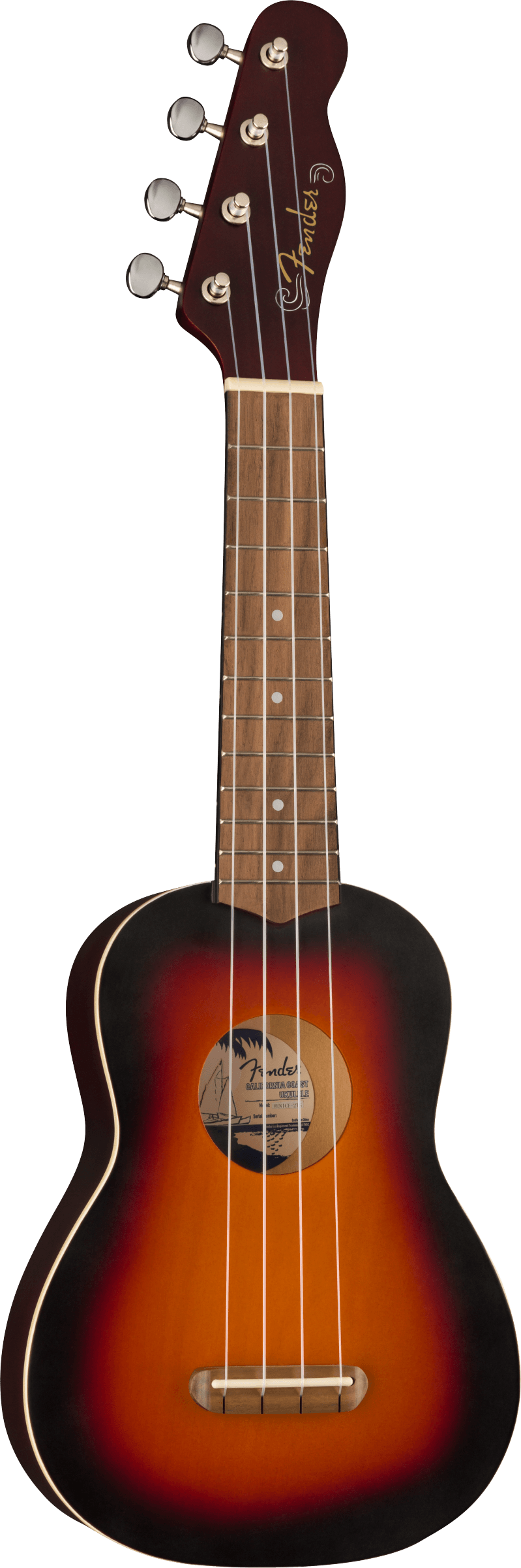 Fender Venice Soprano Ukulele WN, 2-Color Sunburst - Fair Deal Music