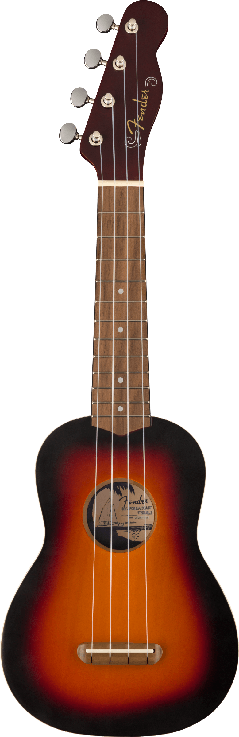 Fender Venice Soprano Ukulele WN, 2-Color Sunburst - Fair Deal Music