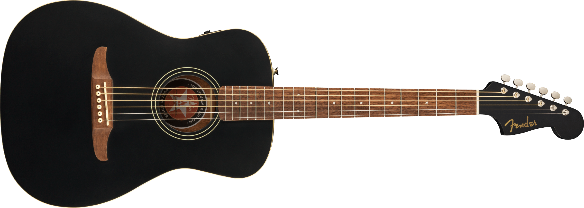 Fender Joe Strummer Campfire, Walnut Fingerboard, Matte Black, Electro-acoustic guitar - Fair Deal Music