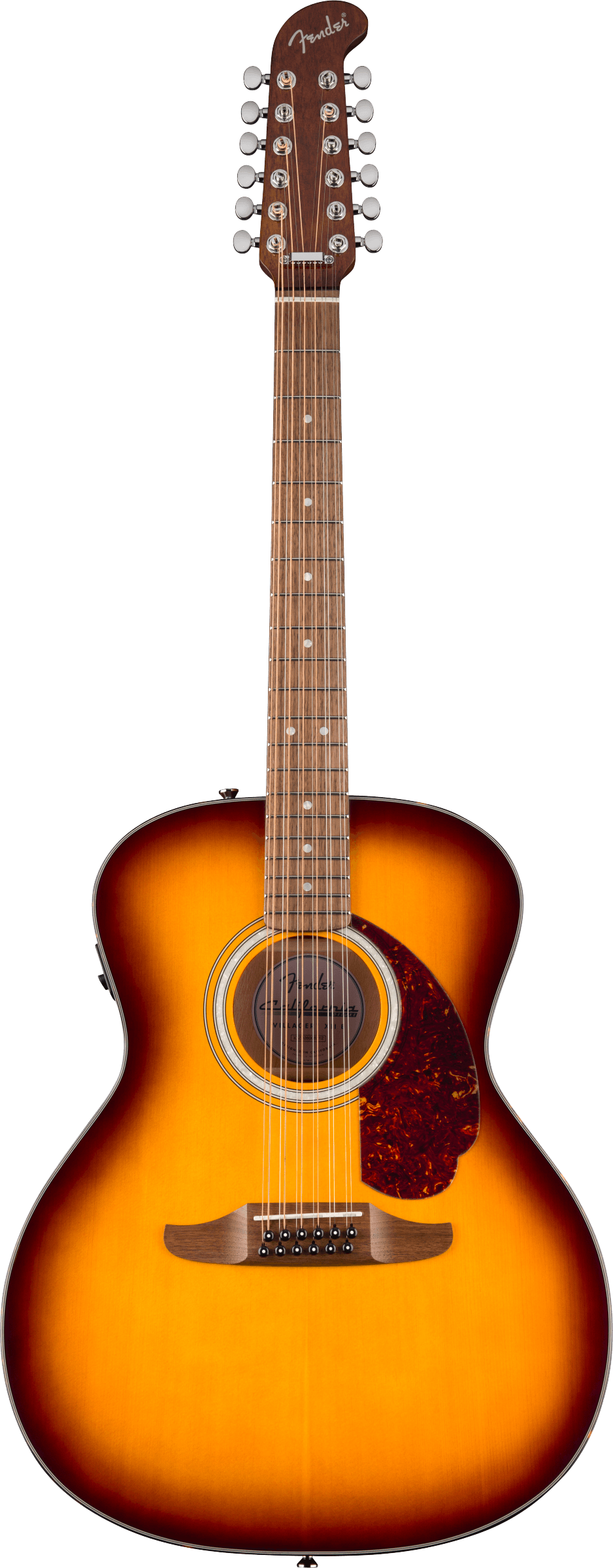 Fender California Deluxe Villager™ E, Walnut Fingerboard, Honey Sunburst - Fair Deal Music