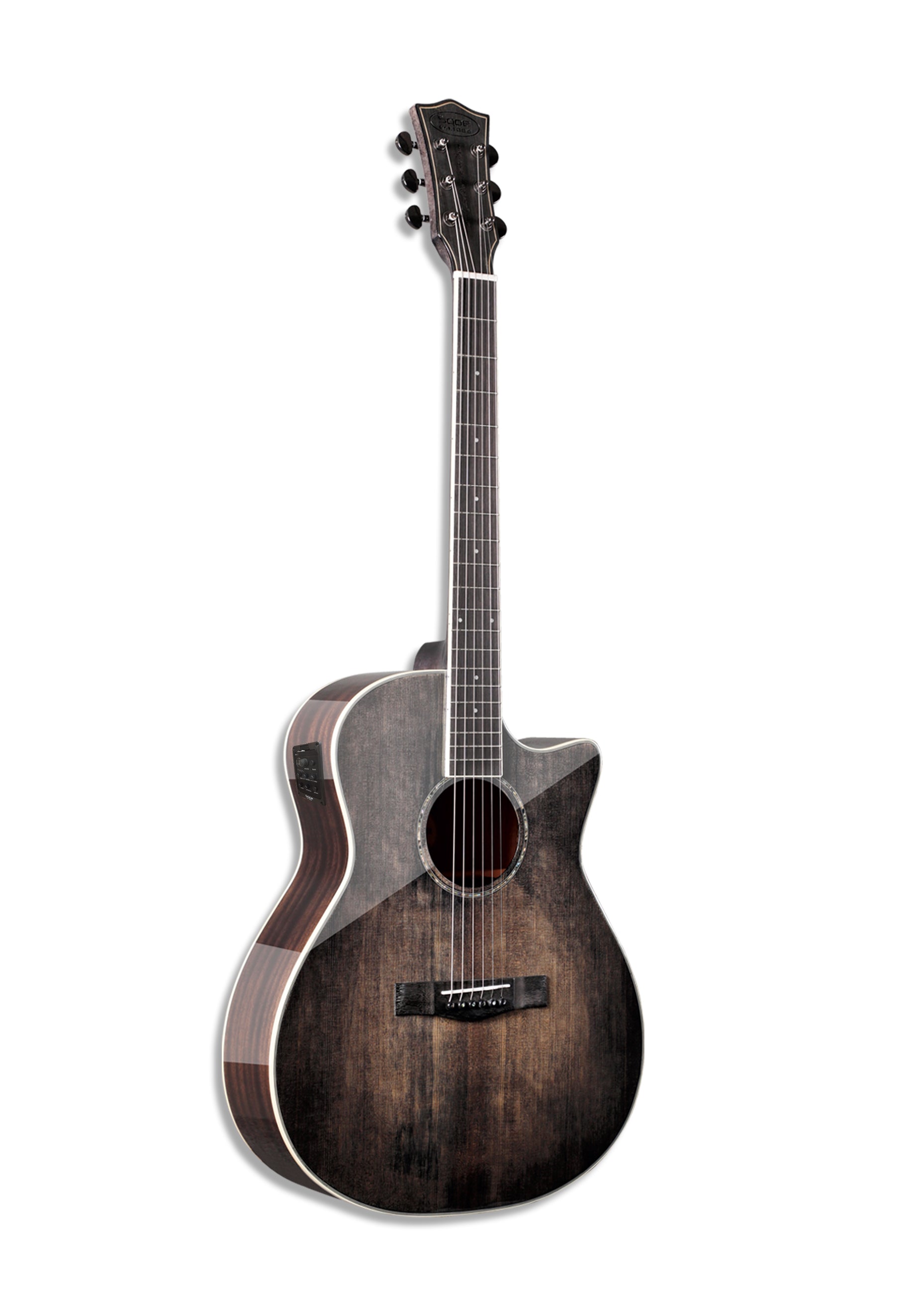 SQOE S340FG-BK Electro Acoustic Guitar Black - Fair Deal Music