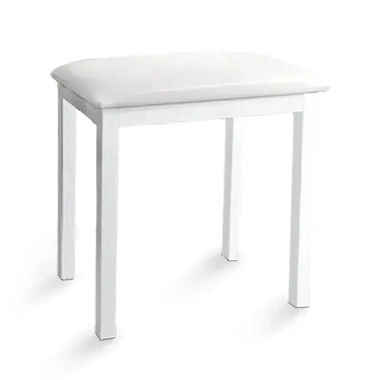 Compact Piano & Keyboard Bench in White - Fair Deal Music