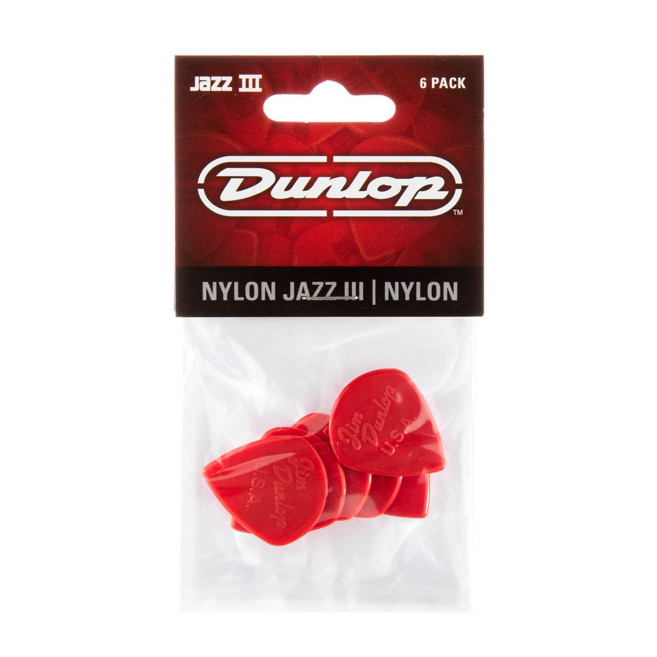 Jim Dunlop Jazz III Nylon Pick 6 Pack - Fair Deal Music