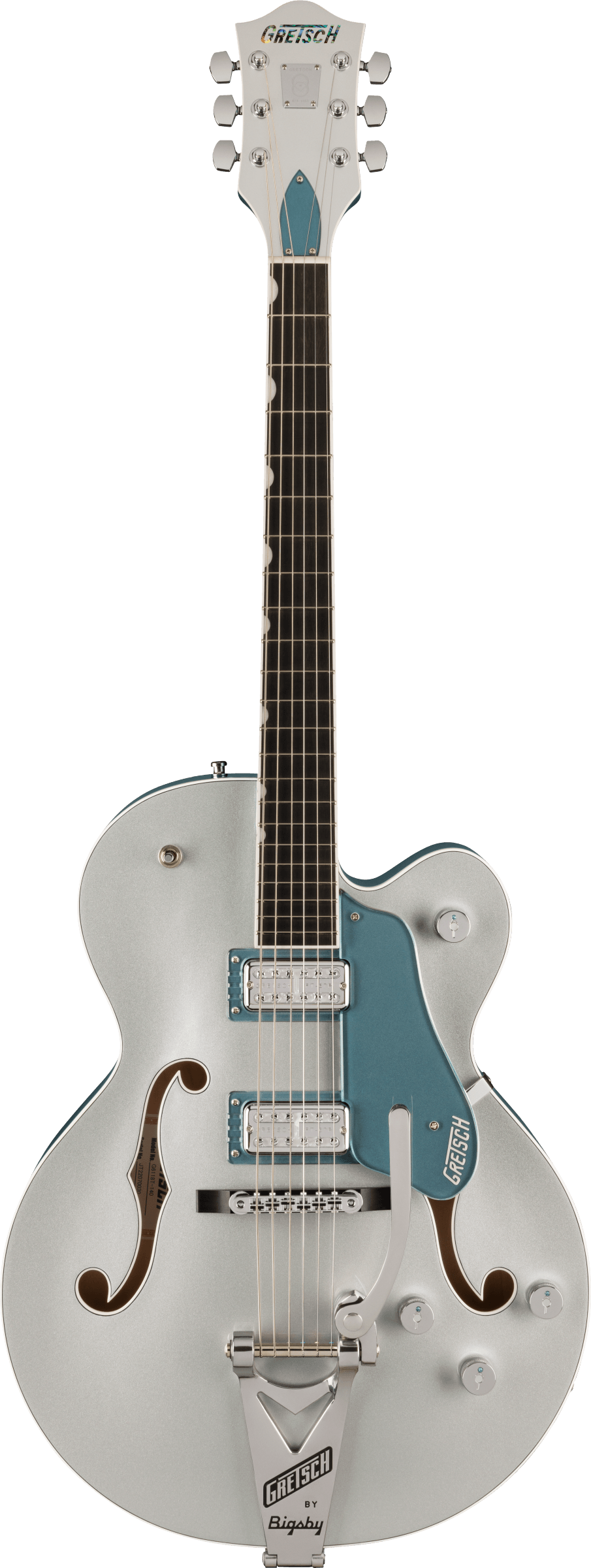 Gretsch G6118T-140 140th Double Platinum Anniversary with String-Thru Bigsby, Two-Tone Stone Platinum/Pure Platinum - Fair Deal Music