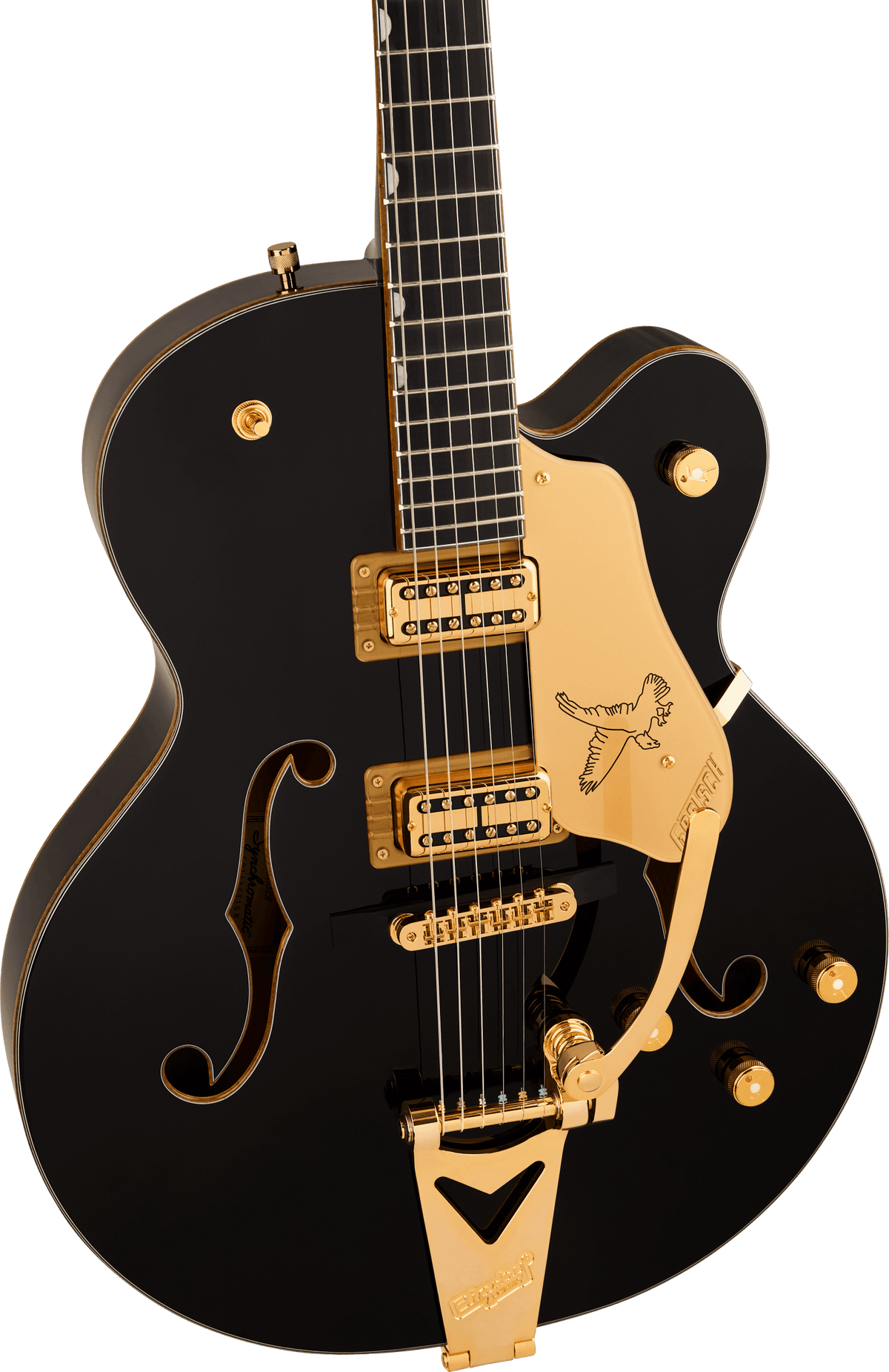 Gretsch Synchromatic Falcon Hollow Body Single-Cut with Bigsby, Black - Fair Deal Music