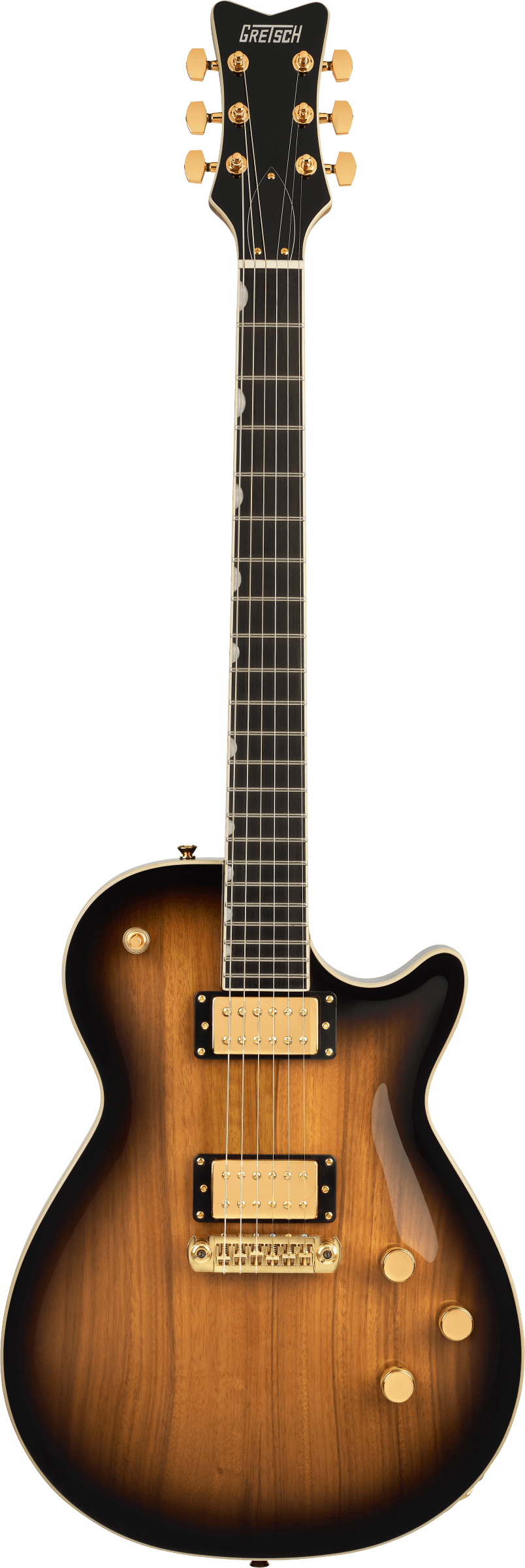 EMBARGO 9/9/2026 Gretsch Limited Edition Electromatic® Black Limba Jet™, Ebony Fingerboard, Sunburst - Fair Deal Music