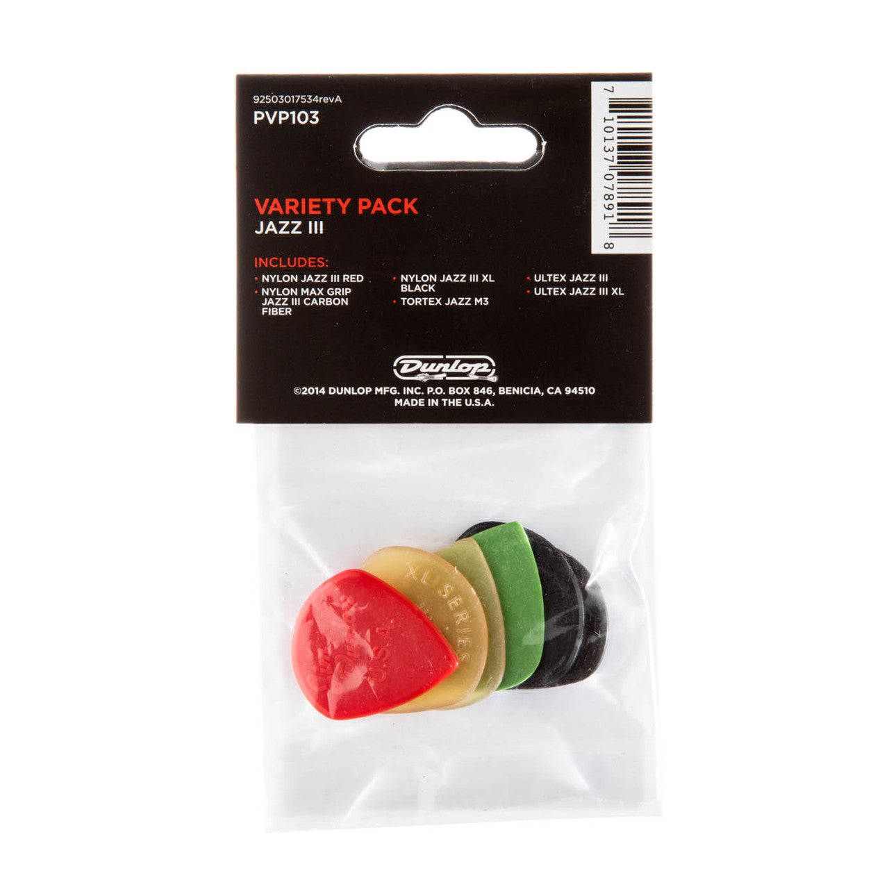 Dunlop PVP103 Jazz III Variety Pack - Fair Deal Music