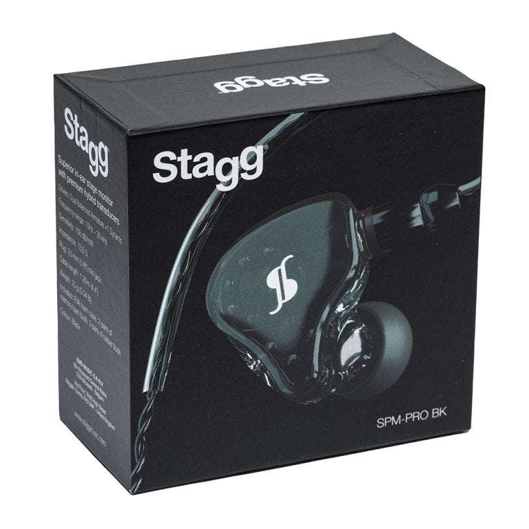 Stagg SPM-PRO BK In-Ear Stage Monitors - Black - Fair Deal Music