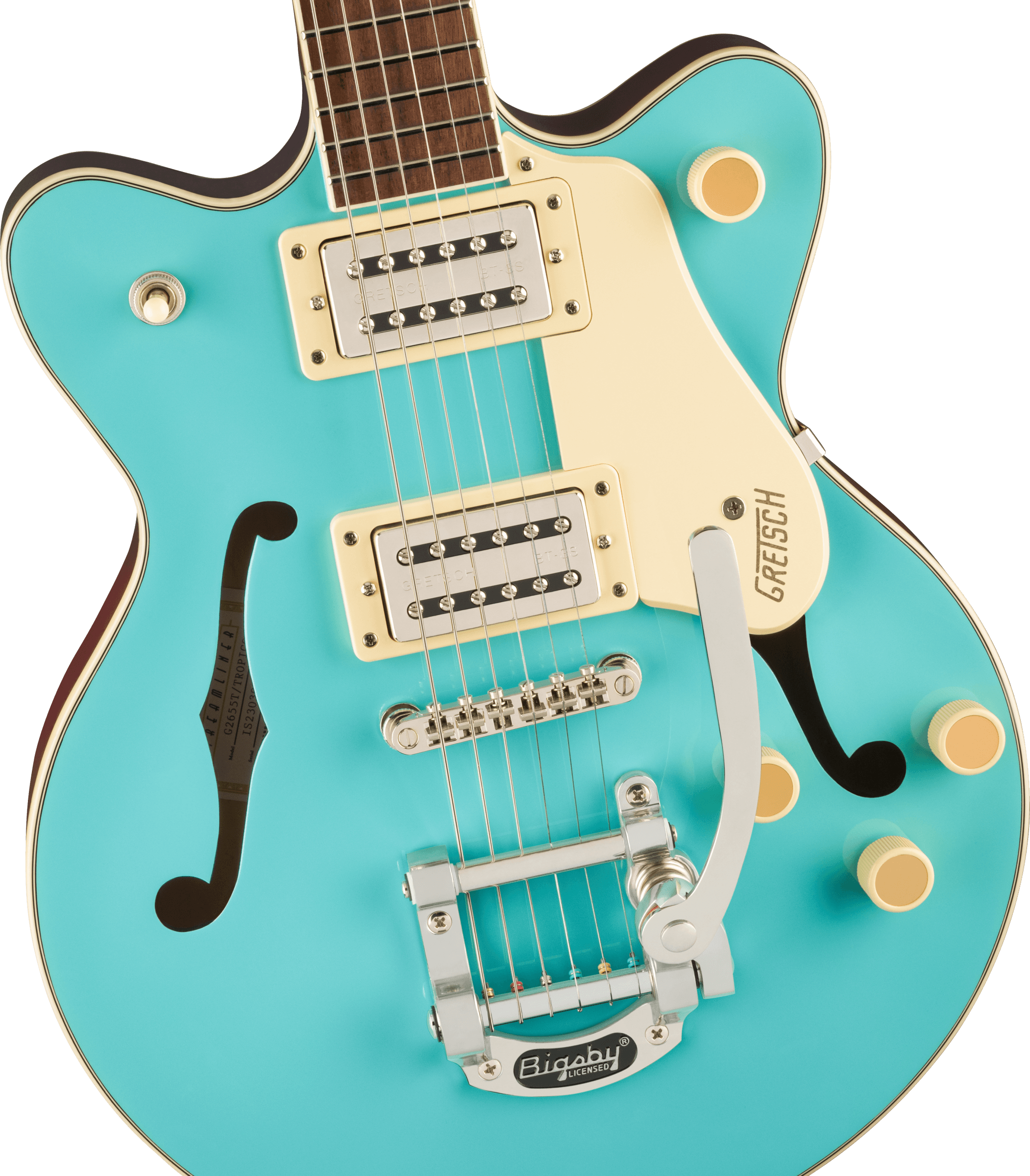 Gretsch G2655T Streamliner Centre-Block Junior Double Cutaway w/ Bigsby, Tropico - Fair Deal Music