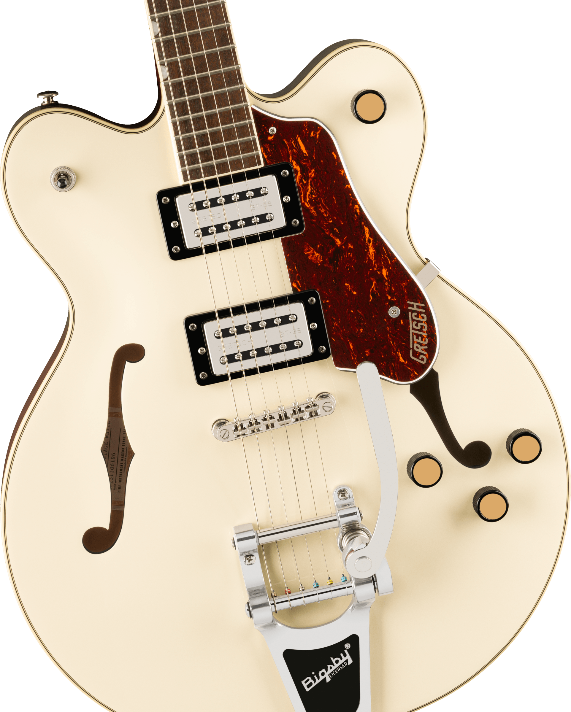 Gretsch G2622T Streamliner Center Block Double-Cut with Bigsby in Vintage White Electric Guitar - Fair Deal Music