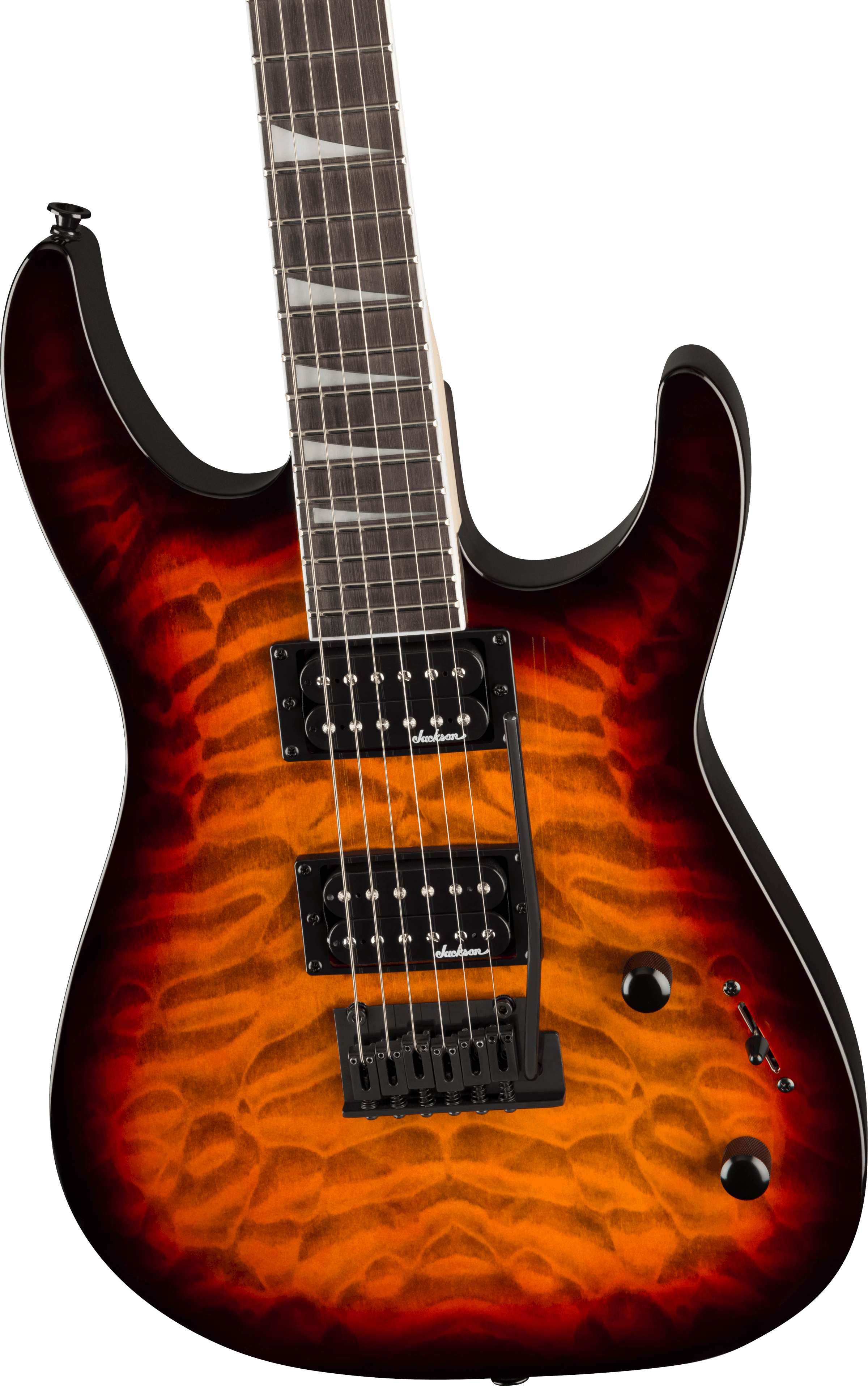 Jackson JS Series Dinky JS20 DKQ 2PT, Transparent Tobacco Burst Electric Guitar - Fair Deal Music