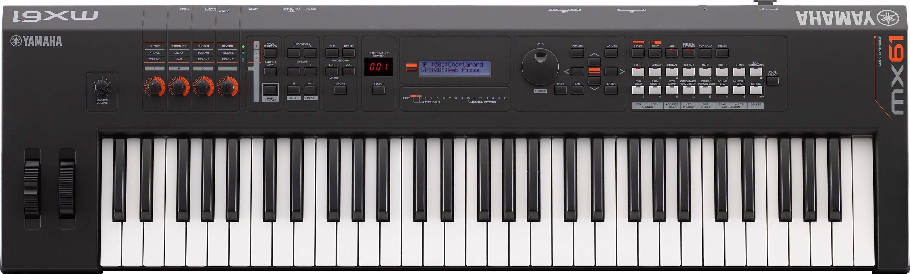 Yamaha MX61 mkII Synthesizer Keyboard Black - Fair Deal Music