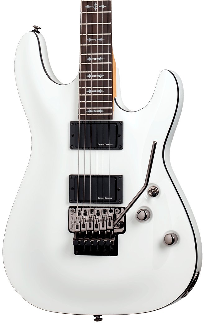 Schecter Demon-6 FR Electric Guitar, Vintage White - Fair Deal Music