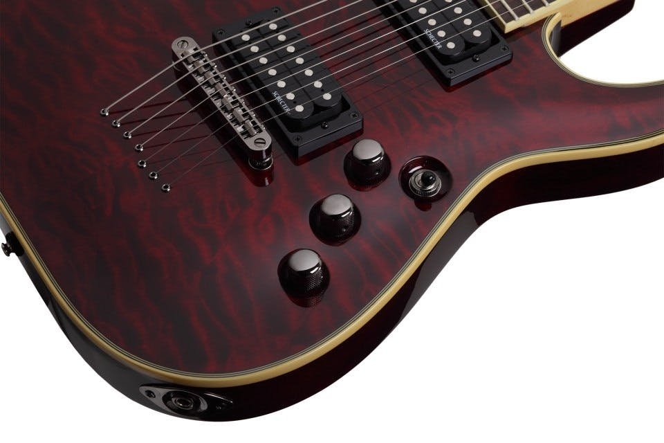 Schecter Omen Extreme-7 Electric Guitar Black Cherry - Fair Deal Music