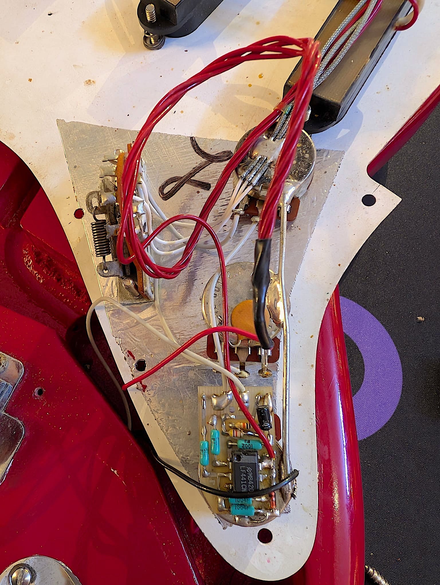 1974 Fender Stratocaster Over-sprayed in Red Electric Guitar, (Used) - Fair Deal Music