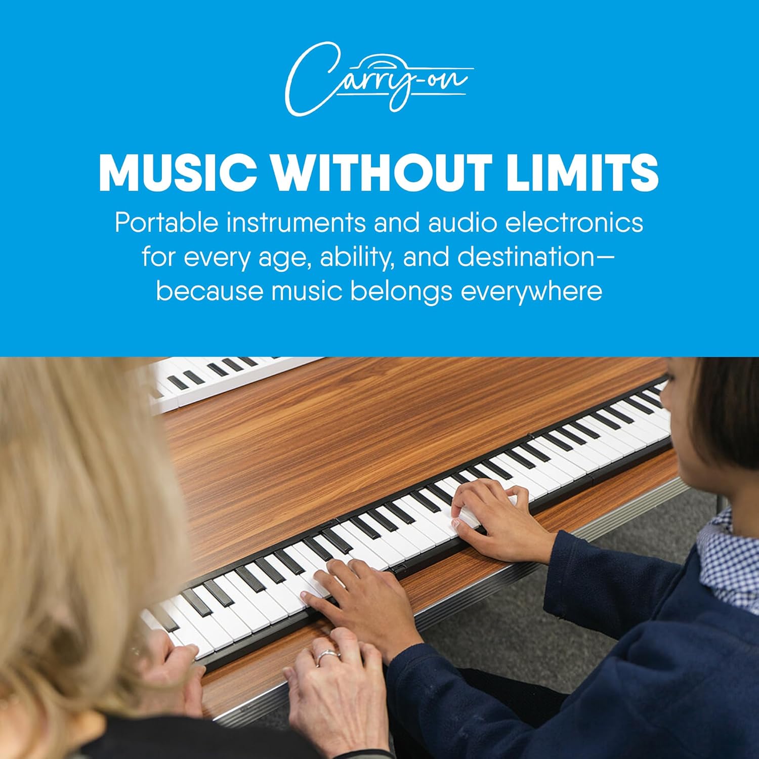 Carry On Piano 88-Key Foldable Piano, Black - Fair Deal Music