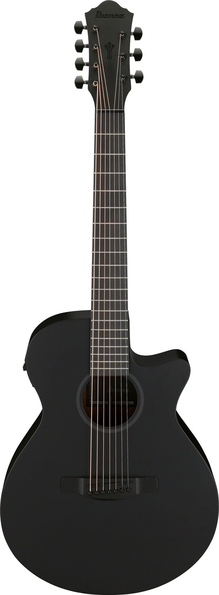 Ibanez AGE721-BOT, Black Out 7 String Acoustic Guitar, Open Box - Fair Deal Music