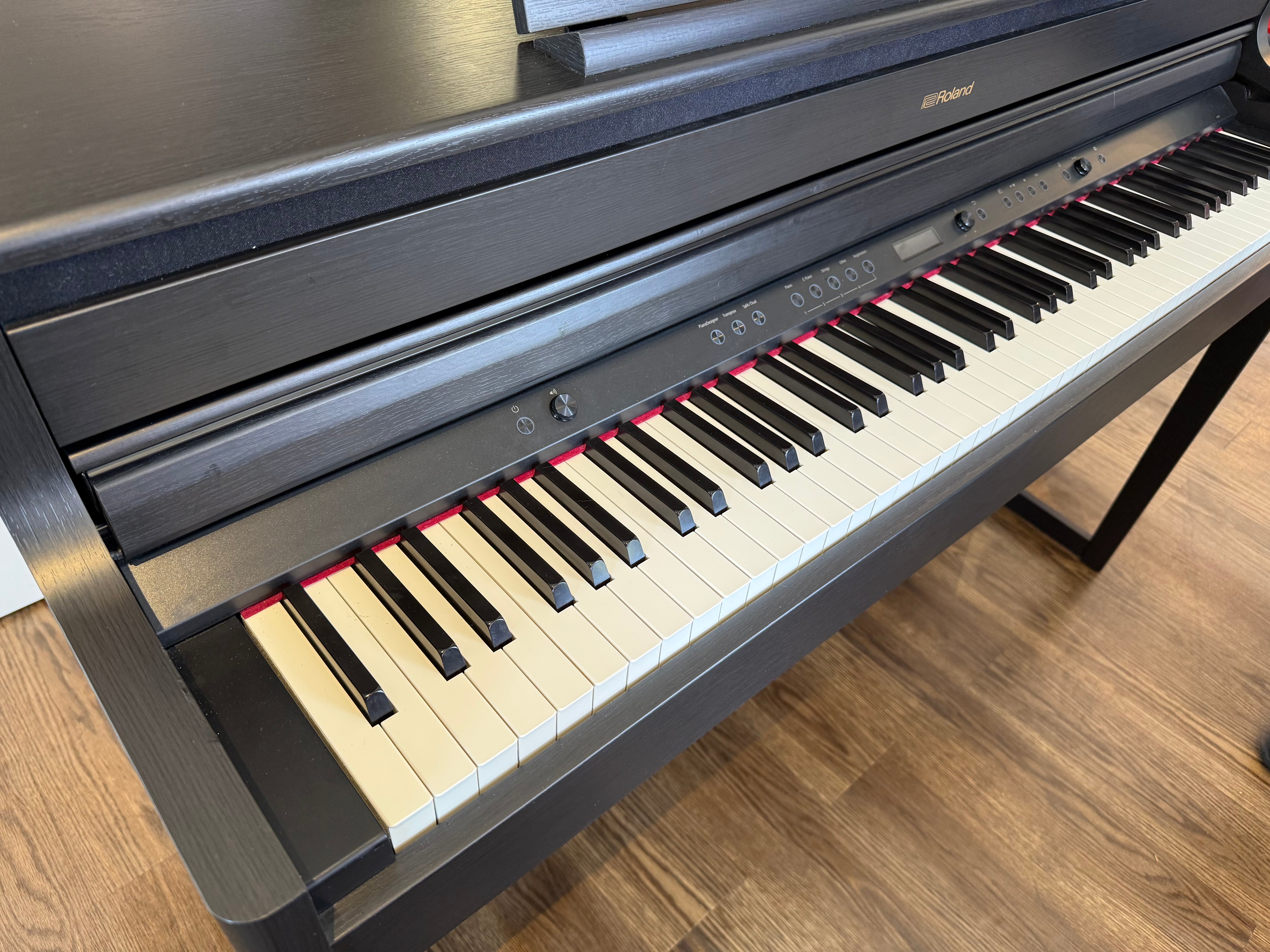 Roland HP704-CH Digital Upright Piano Charcoal Black Used - Free Local Delivery - Fair Deal Music