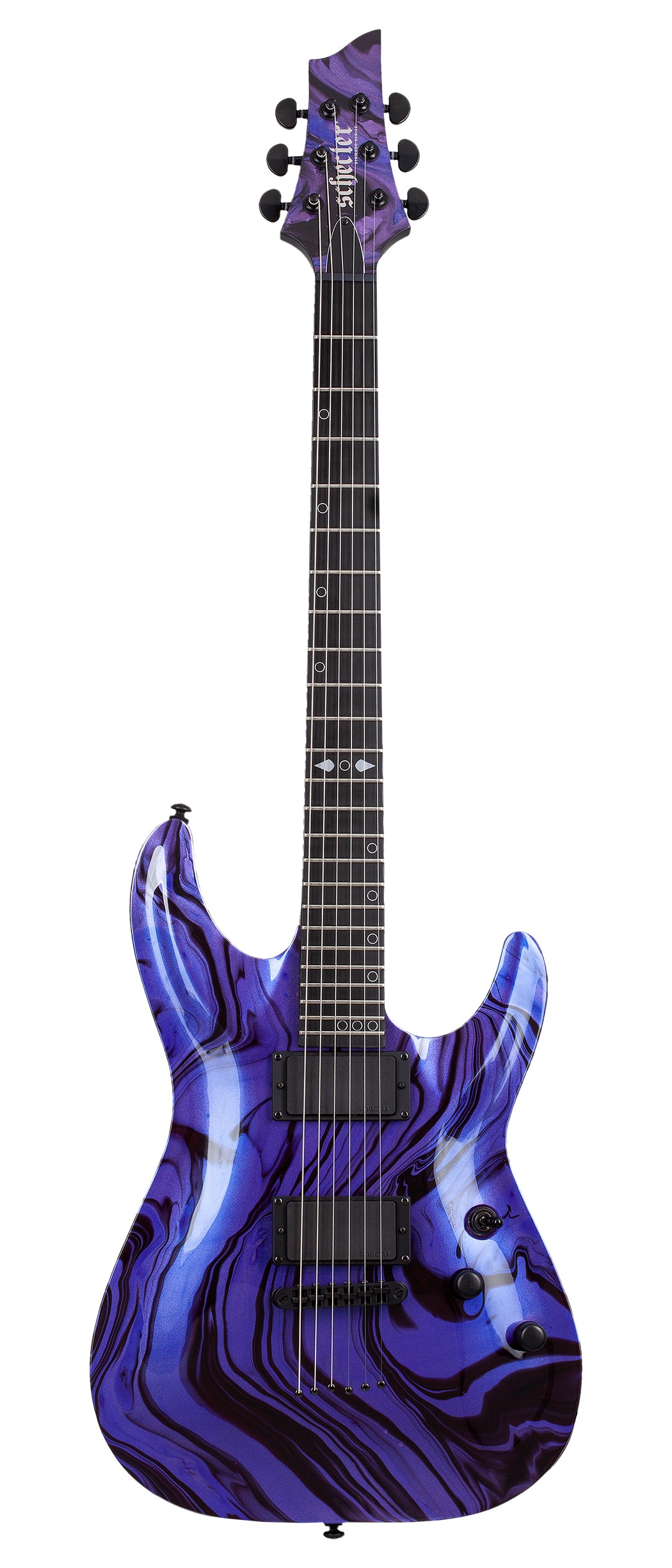 Schecter C-1 Hydro-Dip Purple Obsidian Electric Guitar