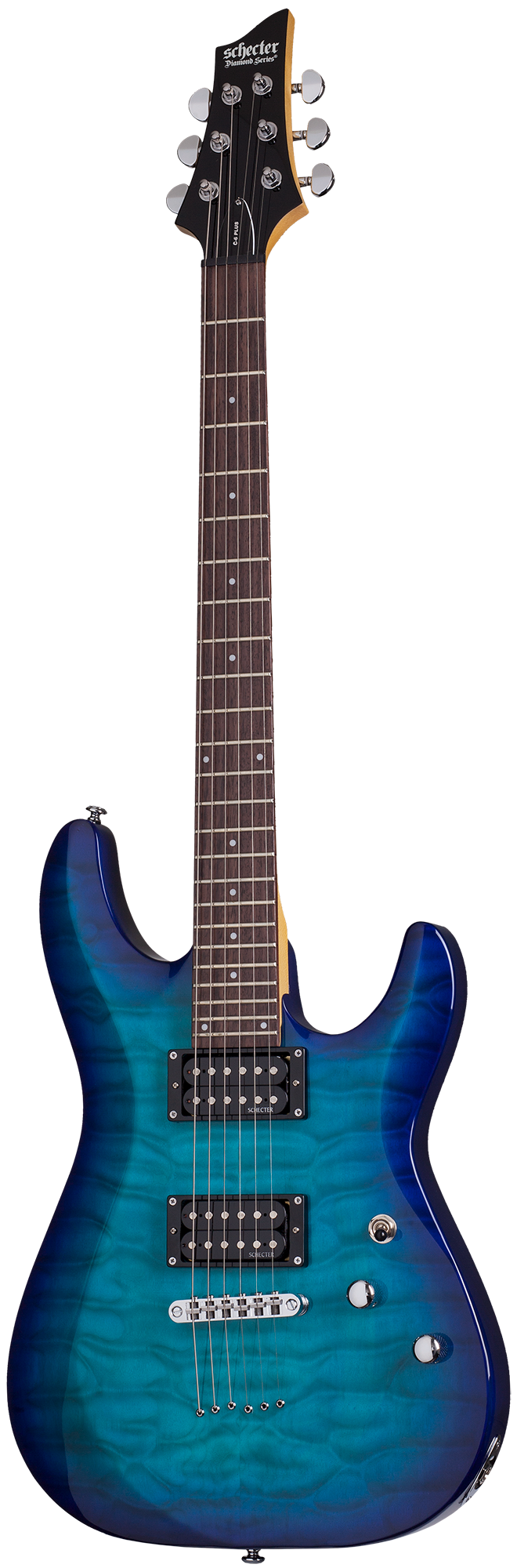 Schecter C-6 Plus, Ocean Blue Burst - Fair Deal Music