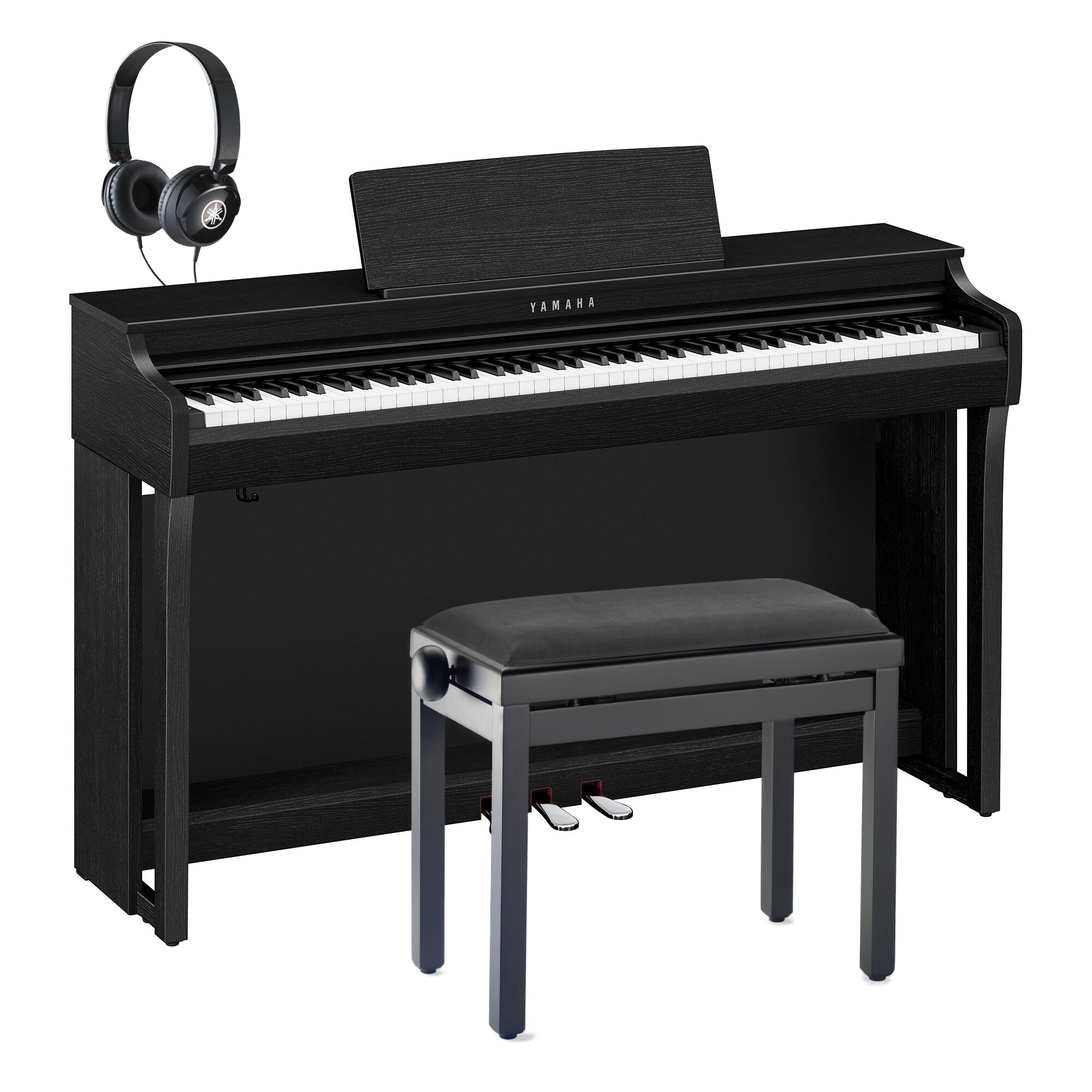 Yamaha CLP-825B Clavinova Digital Piano Black Walnut Bundle