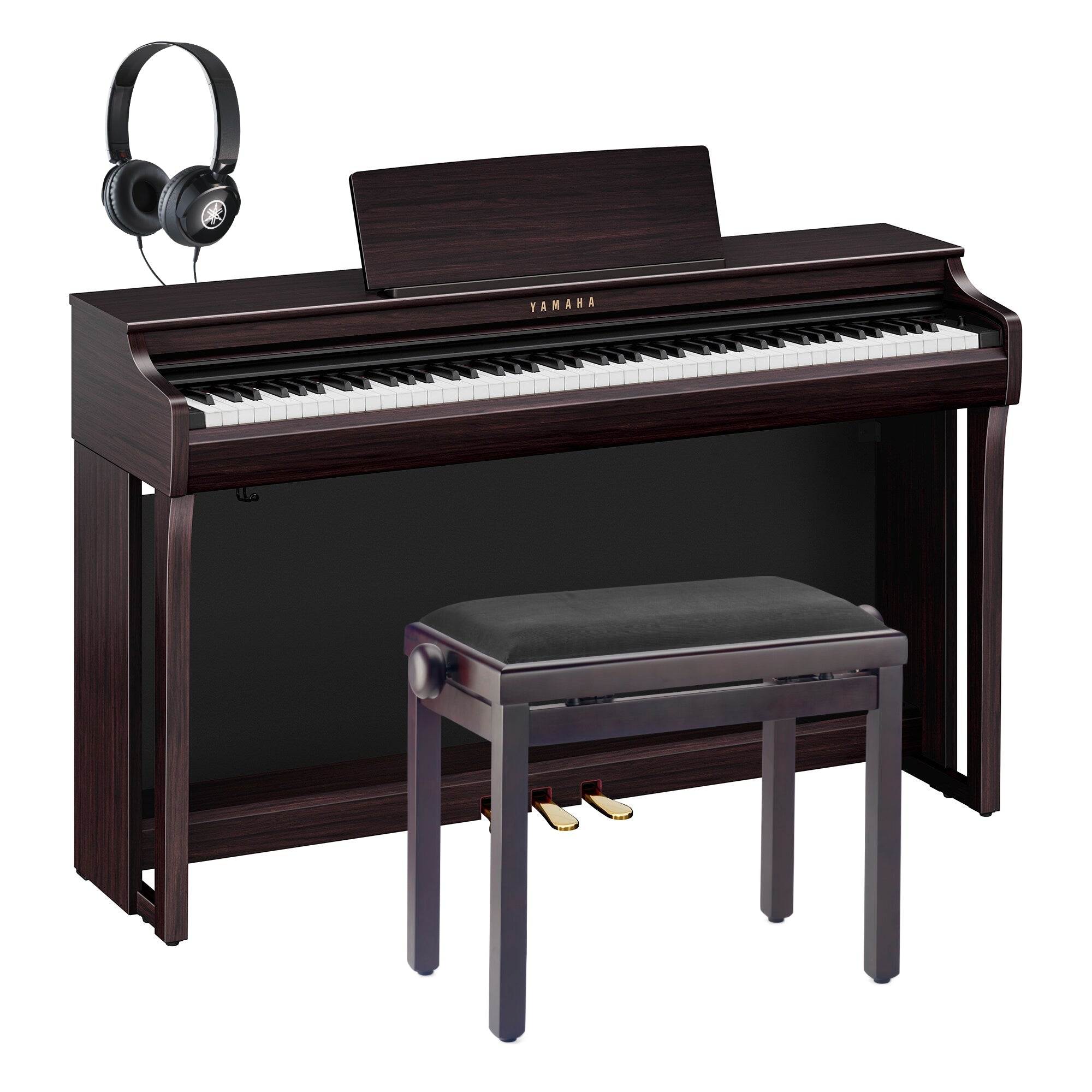 Yamaha CLP-825R Clavinova Digital Piano Dark Rosewood Bundle