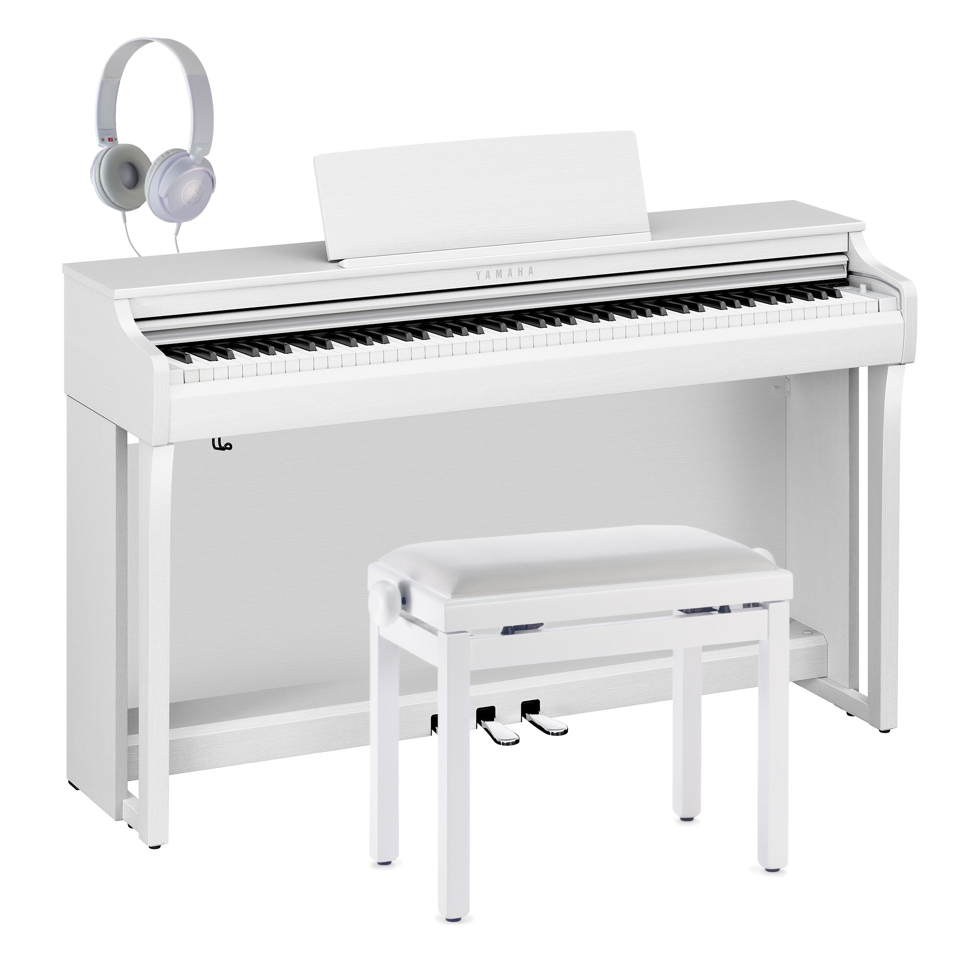 Yamaha CLP-825WH Clavinova Digital Piano White Satin Bundle
