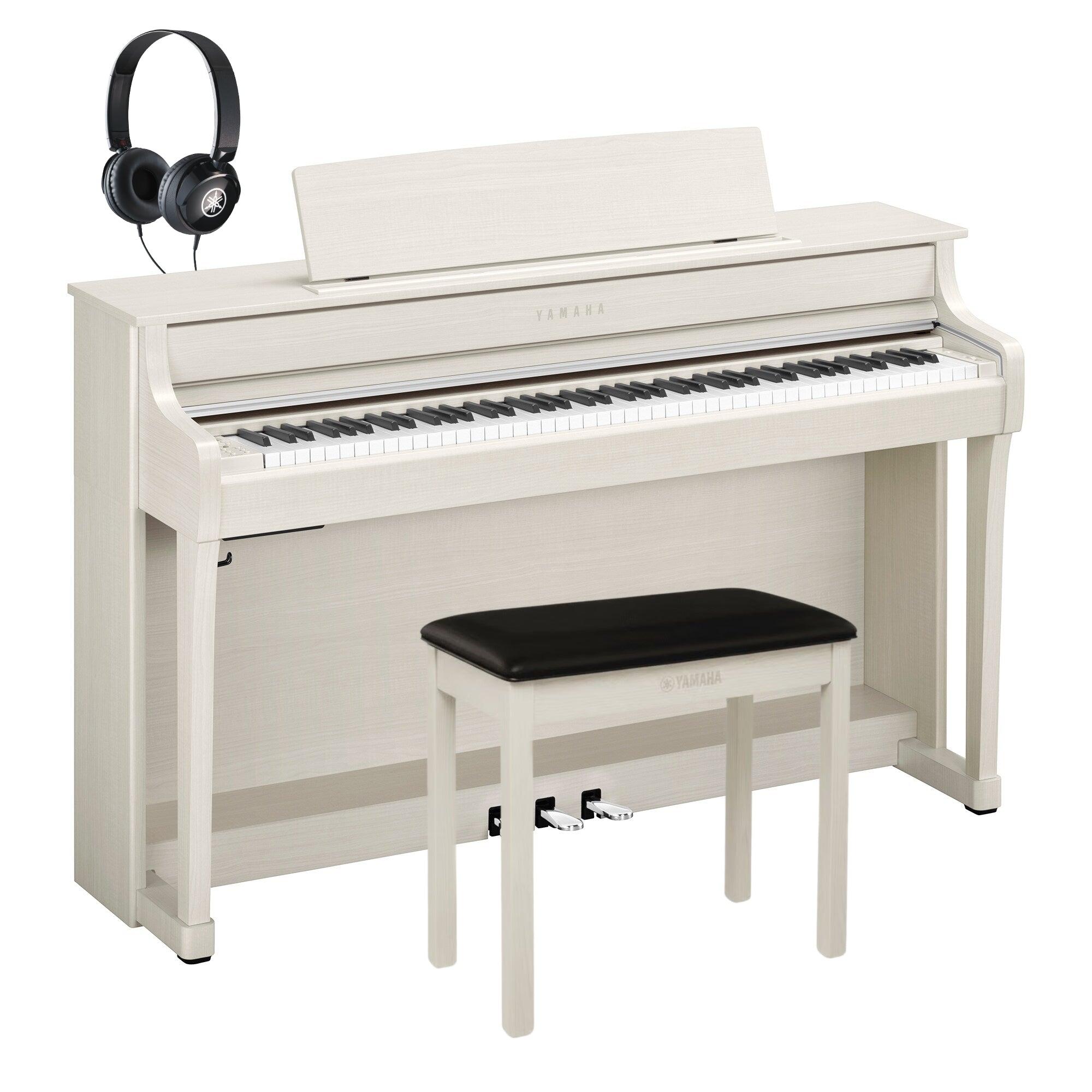 Yamaha CLP-845WB Clavinova Digital Piano White Birch Bundle - Fair Deal Music