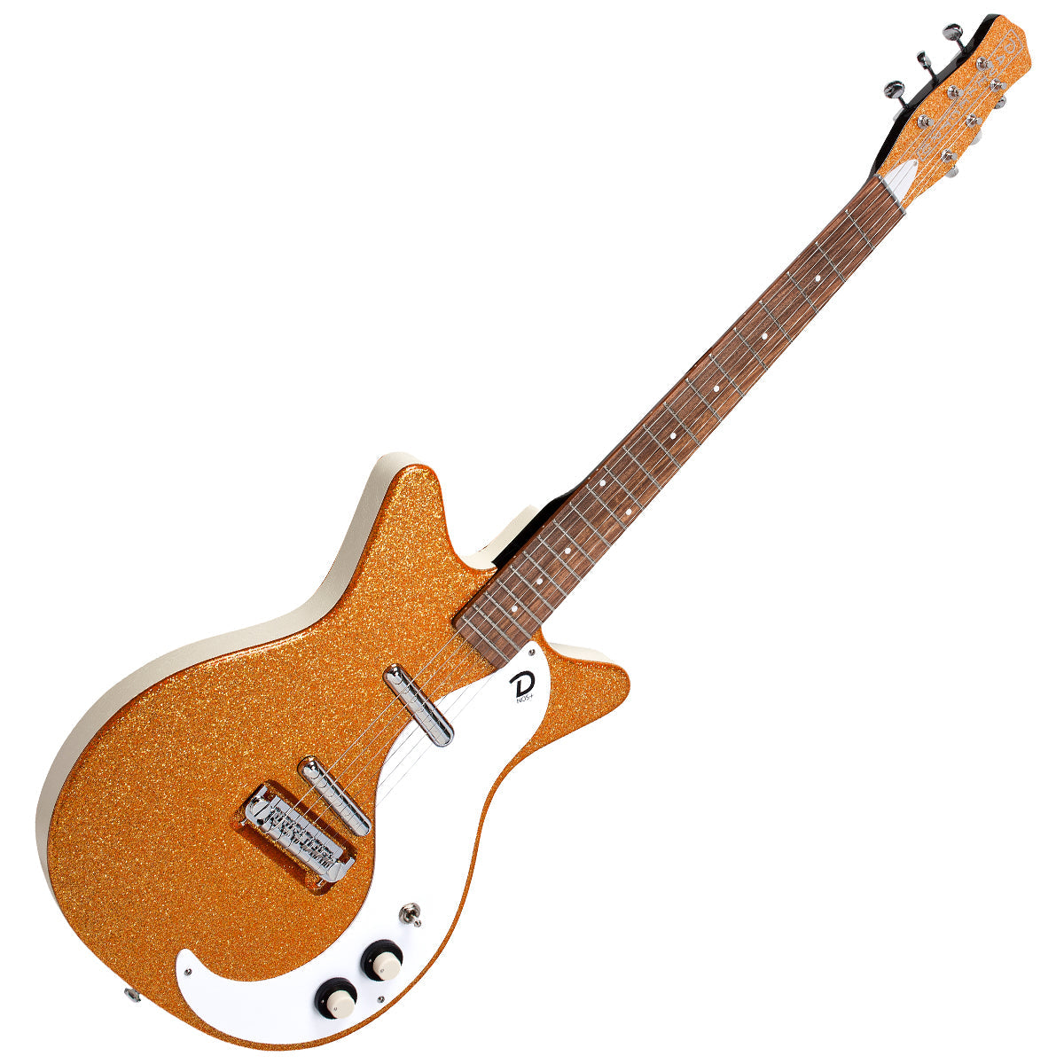 Danelectro '59M NOS Electric Guitar ~ Orange Metal Flake - Fair Deal Music