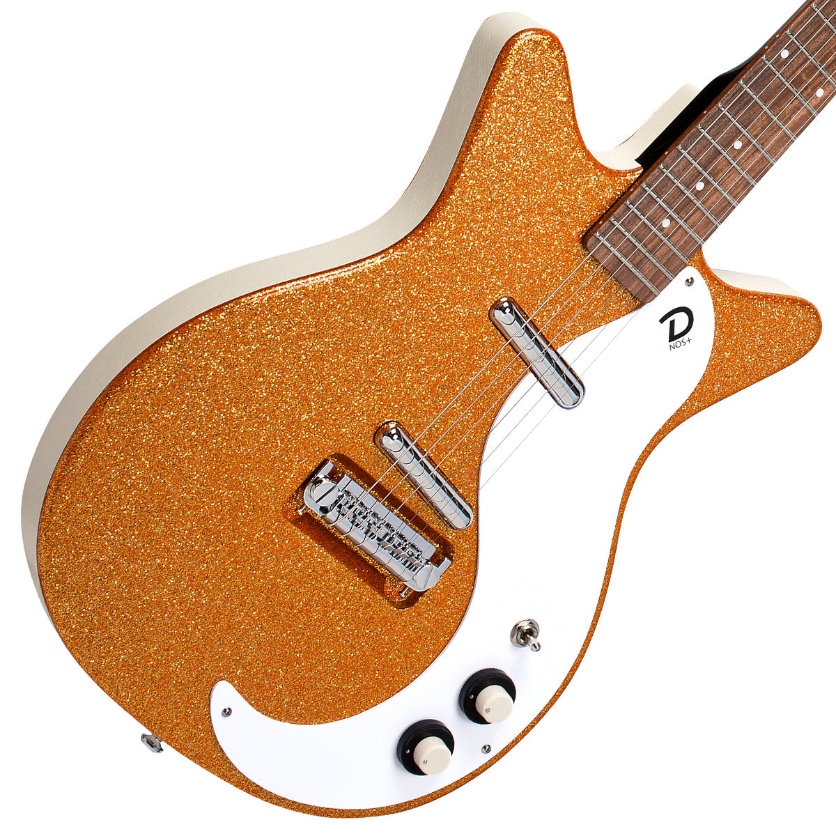 Danelectro '59M NOS Electric Guitar ~ Orange Metal Flake - Fair Deal Music