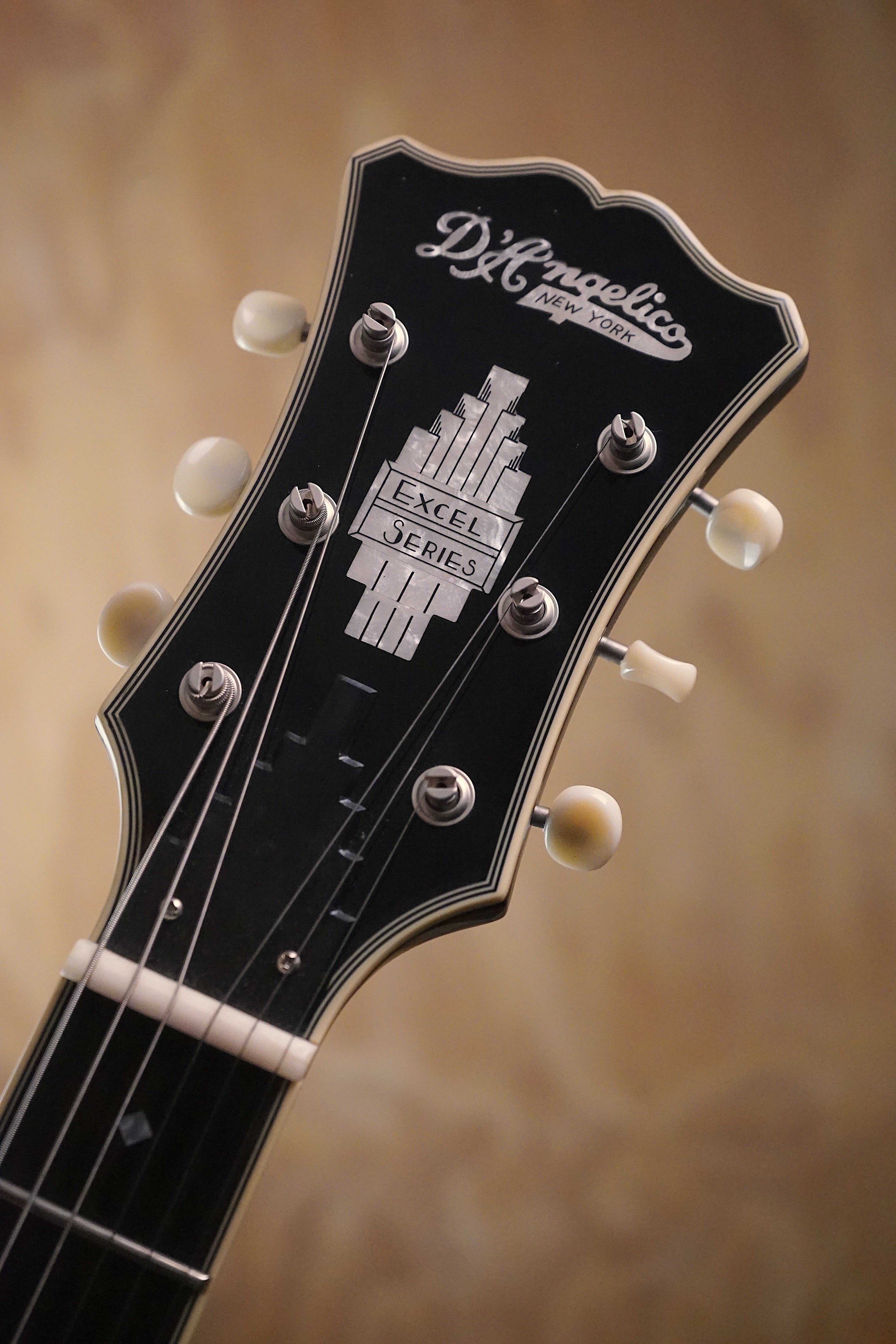 D'Angelico Excel Mini DC Tour Solid Black, (Used)