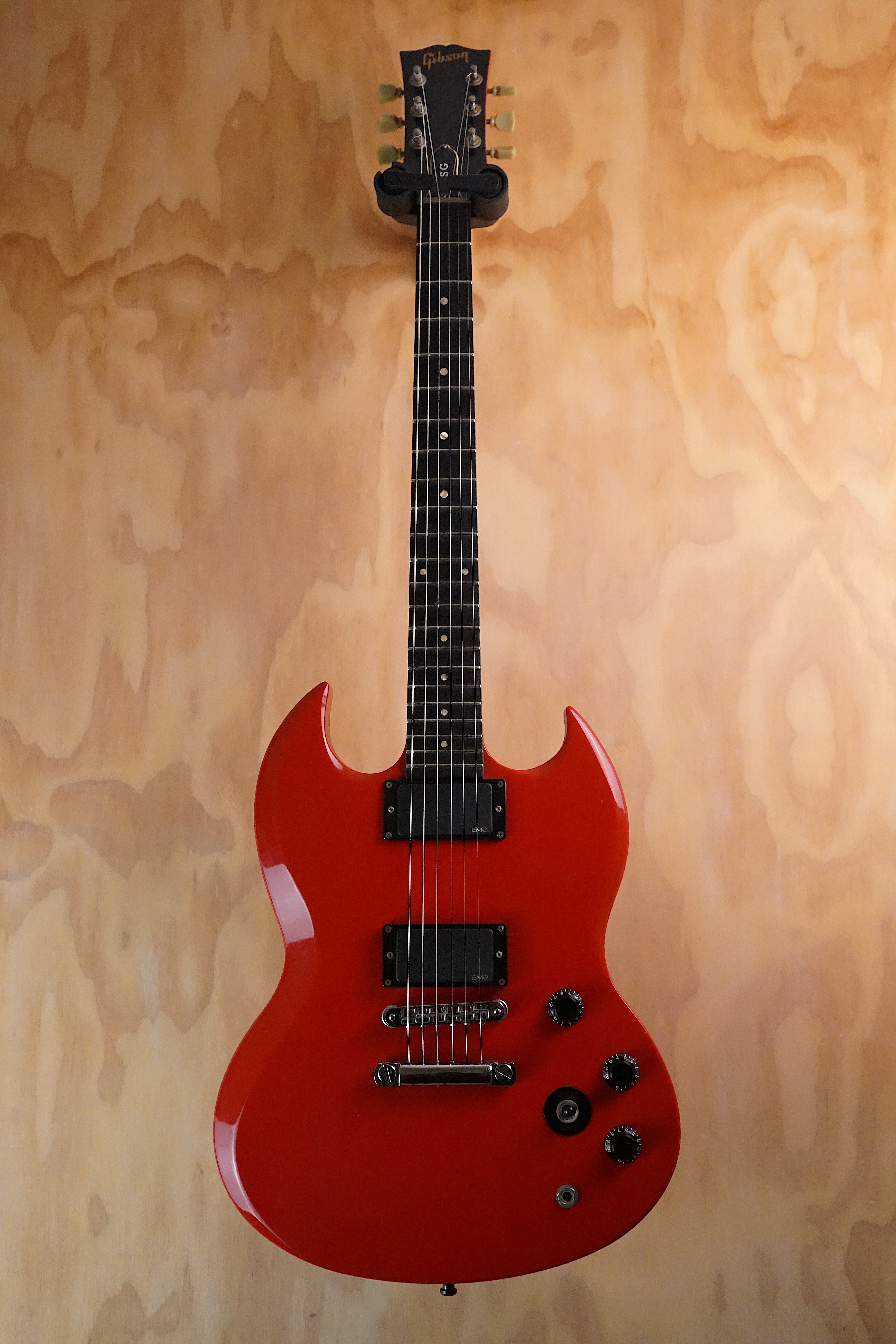 1991 Gibson SG Special Ferrari Red with EMG Pickups, (Used, Comm)