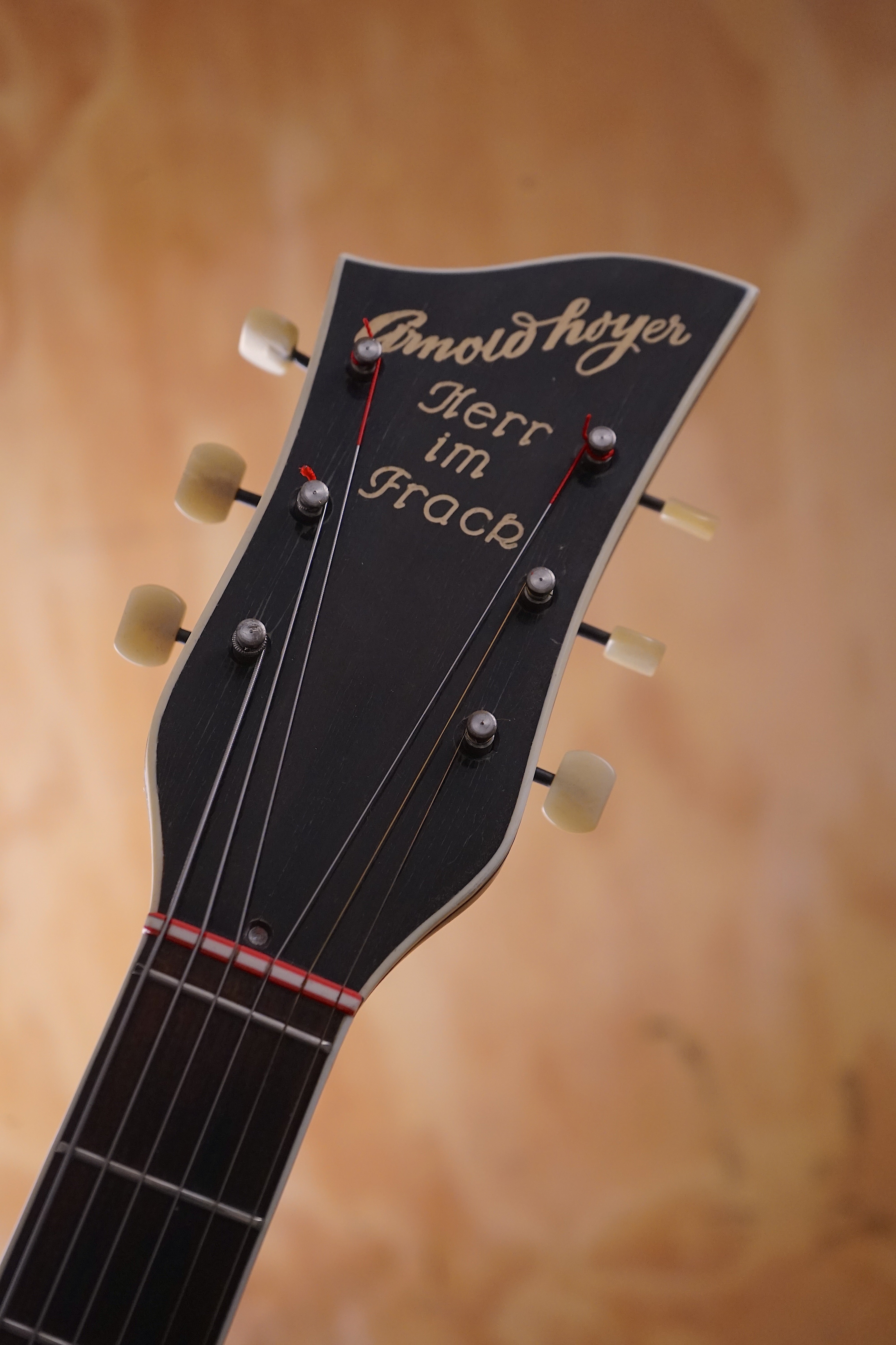 1950s Arnold Hoyer “Herr im Frack” in Black Hollow-body Guitar, (Used) - Fair Deal Music