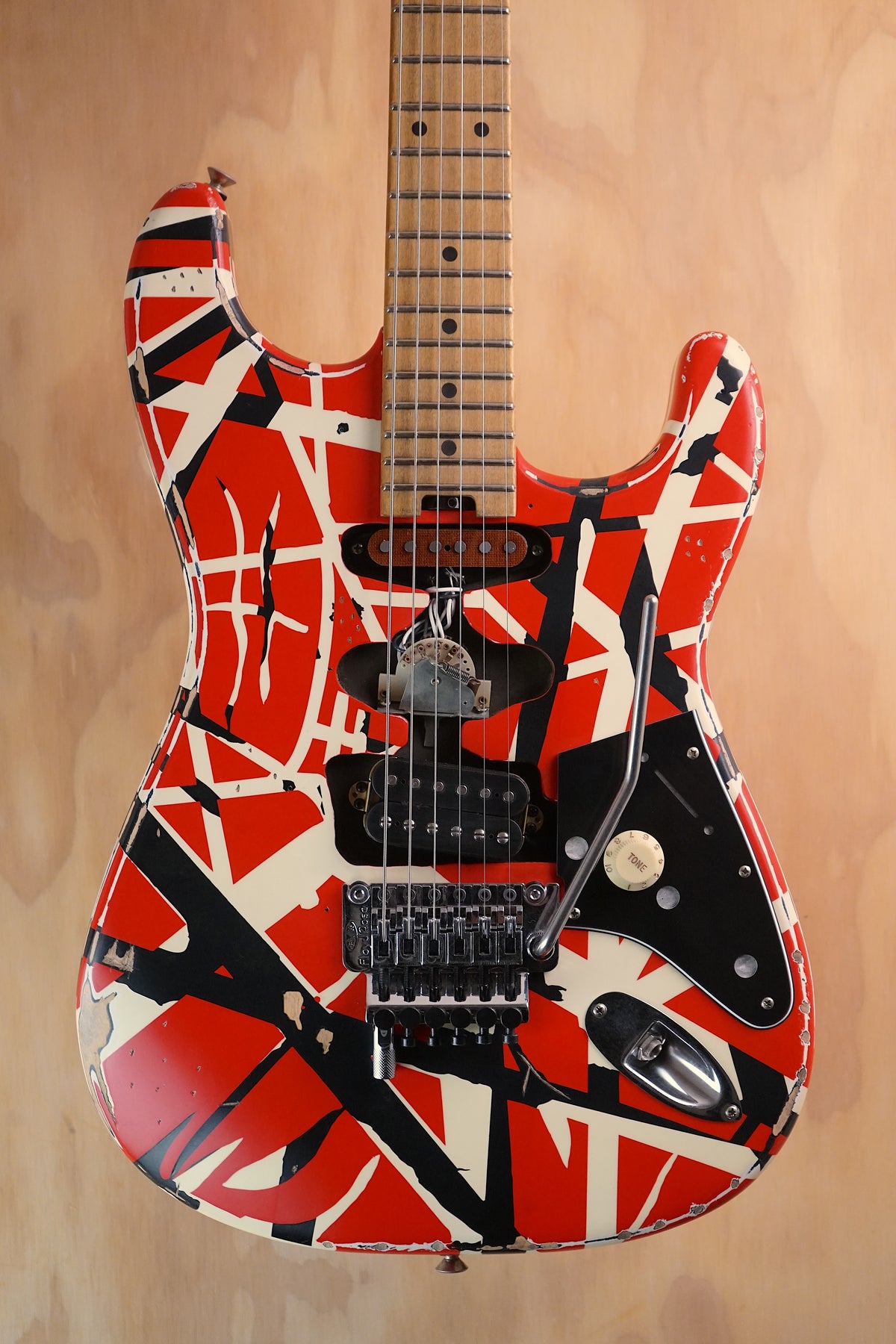 EVH Striped Series Frankie Red/White/Black Relic, (Used)