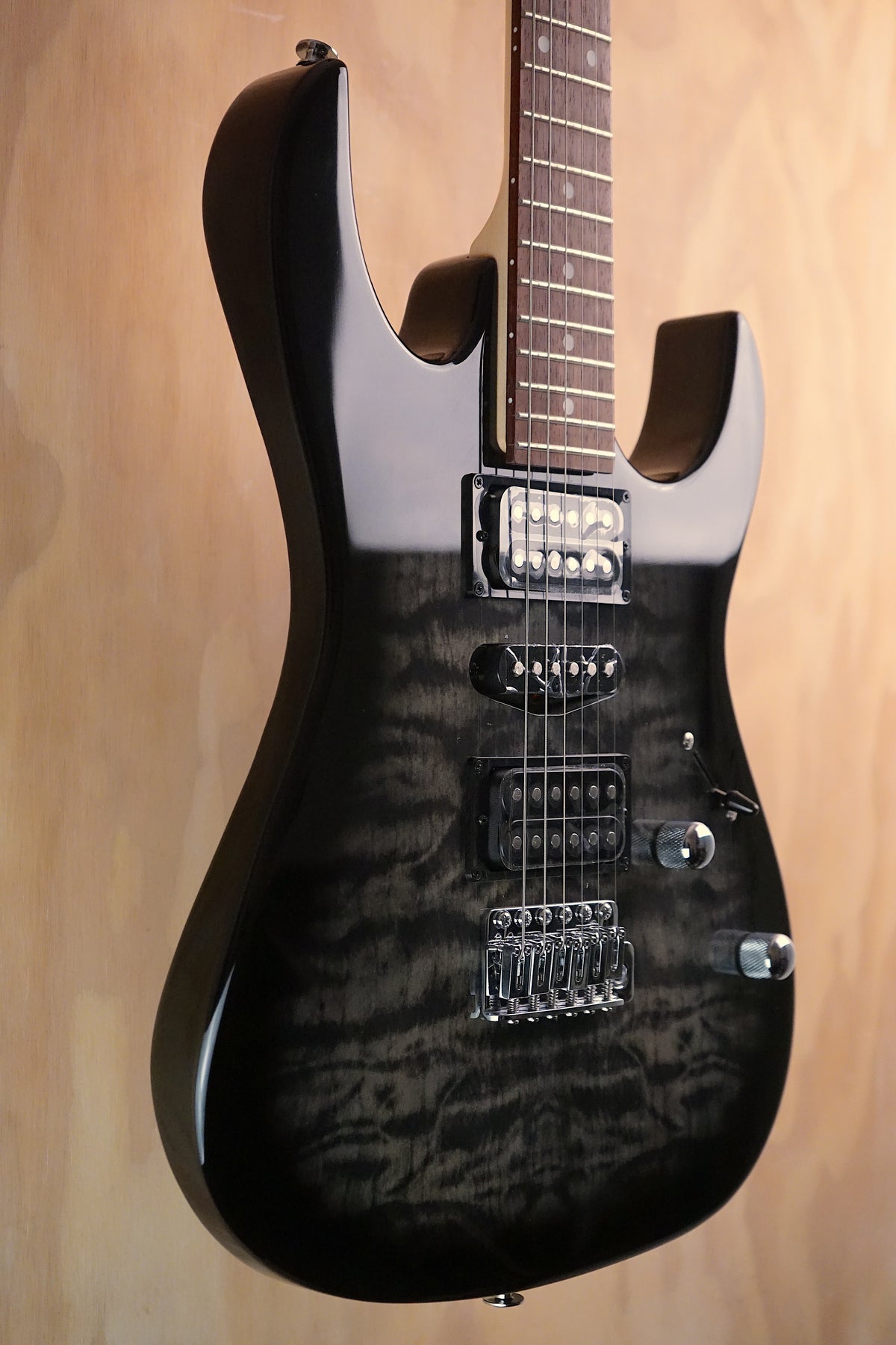 Ibanez GRX70QA-TKS Transparent Black Burst Electric Guitar, Ex Display