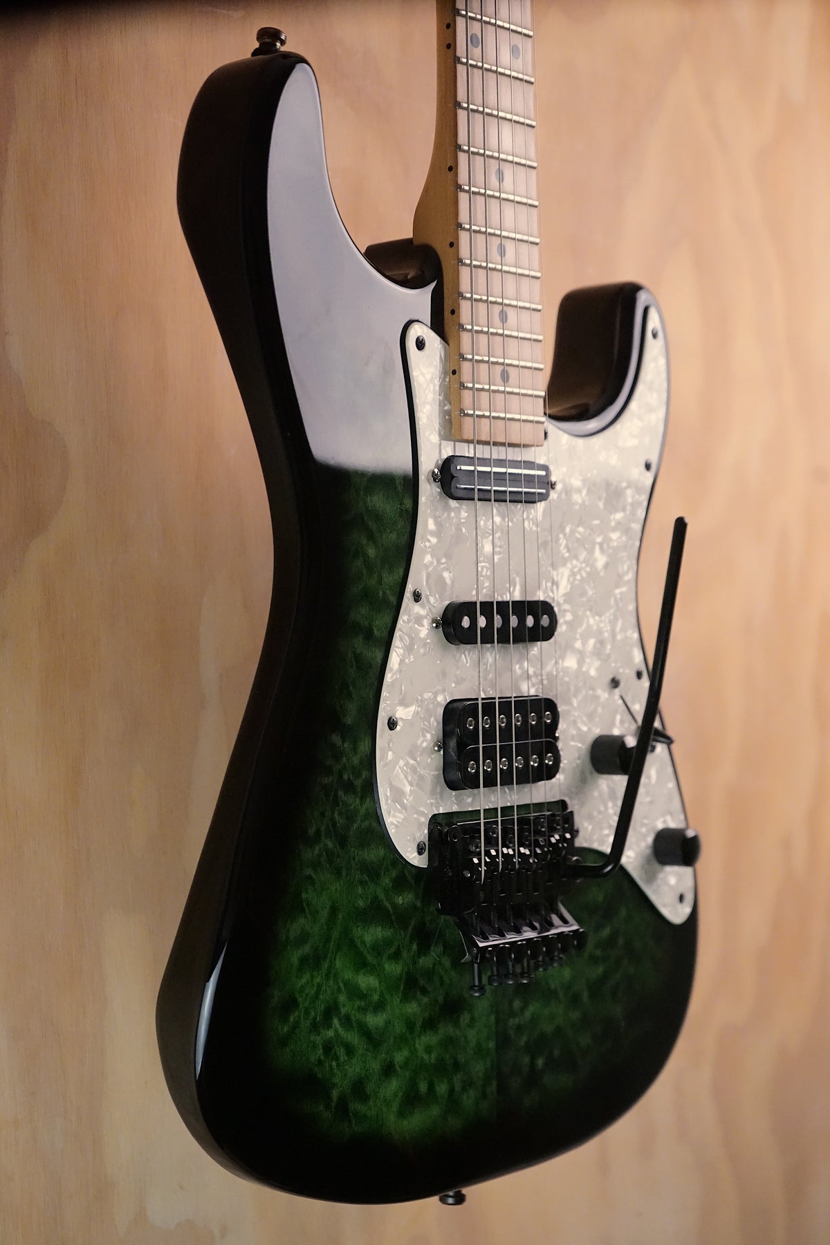 Jackson Adrian Smith SDXQ Transparent Green Electric Guitar, (Used)