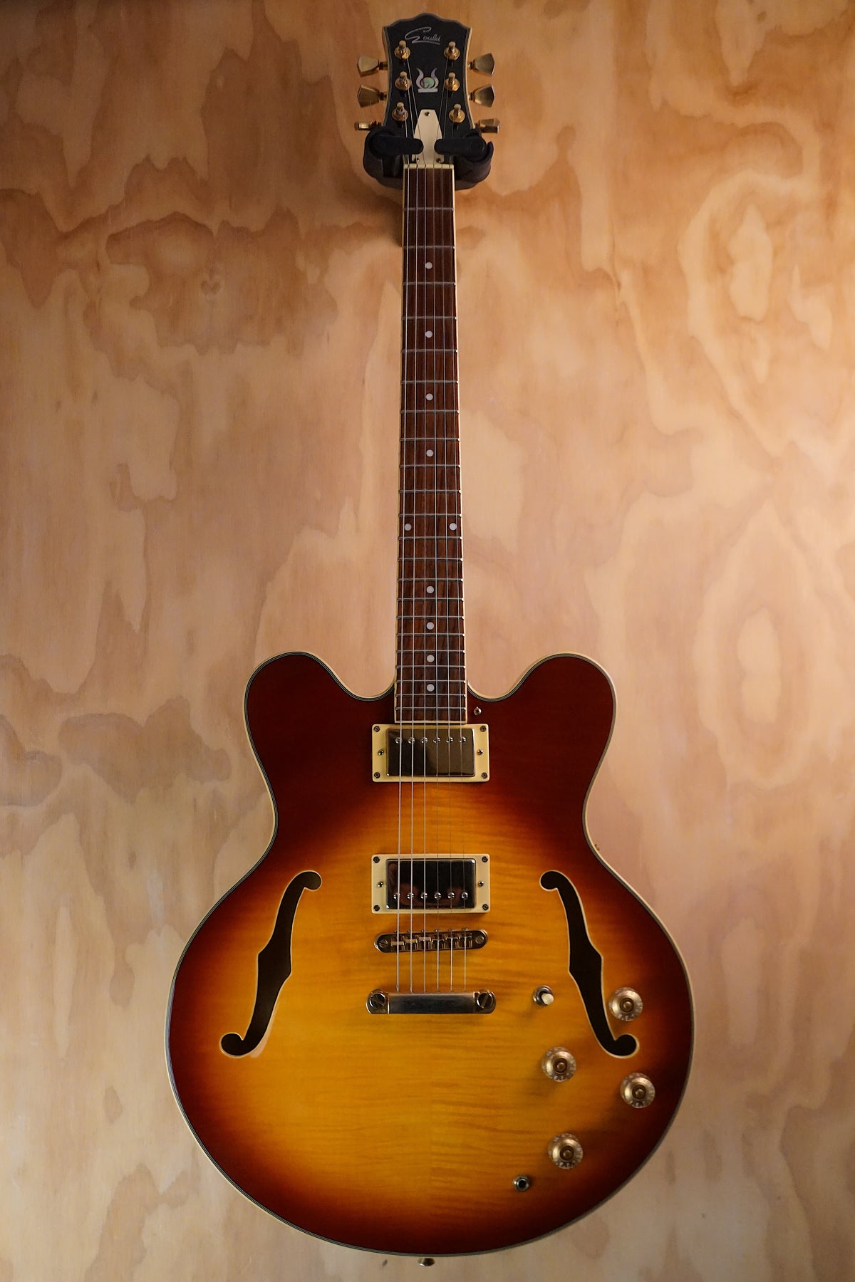 Gould GS135 Sunburst Semi-Hollow Electric Guitar, (Used, Comm) - Fair Deal Music