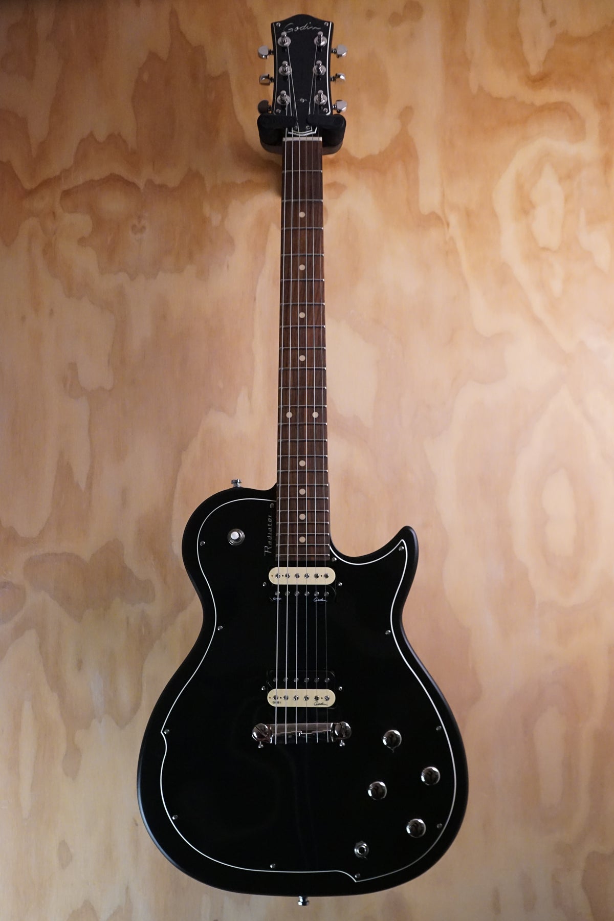 Godin Radiator Black Electric Guitar, (Used) - Fair Deal Music