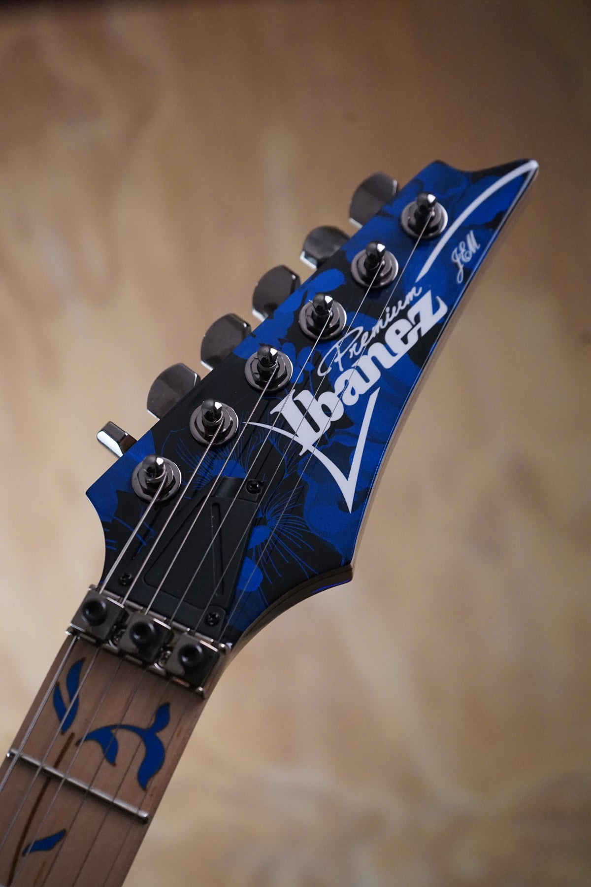 Ibanez JEM77P Blue Floral Pattern Steve Vai Signature Electric Guitar, (Used) - Fair Deal Music